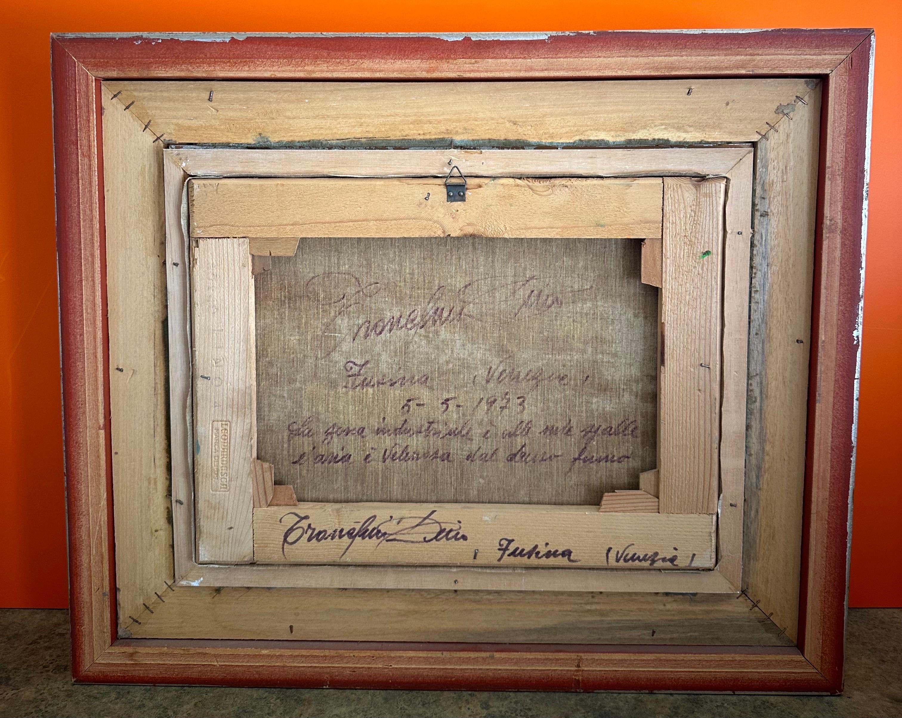 Paisaje marino original al óleo sobre lienzo del artista italiano Dino Tronchin en venta 3