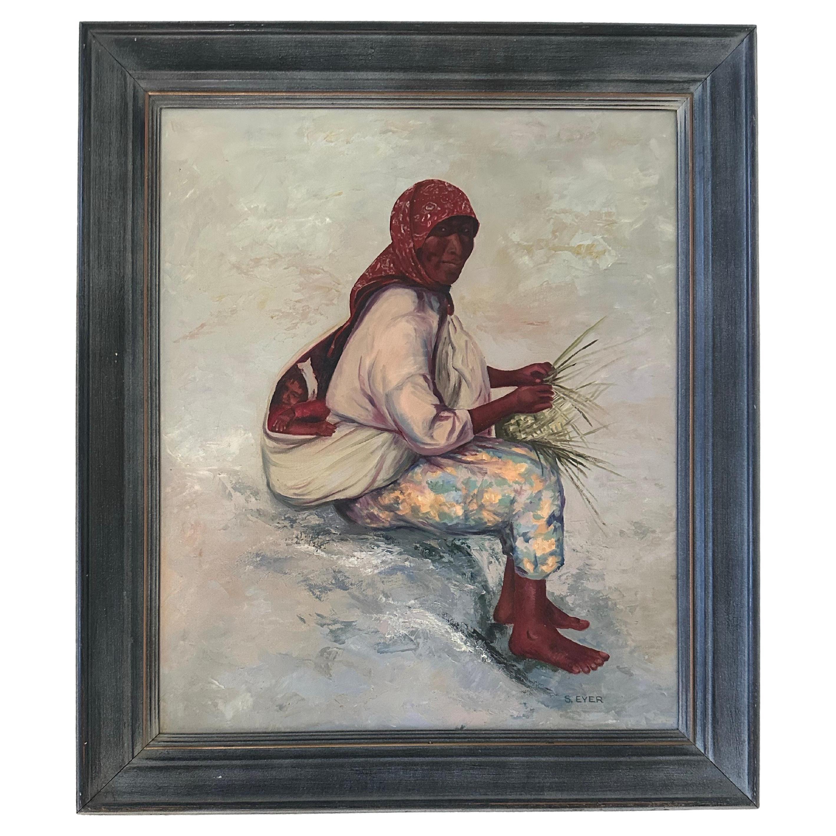 Original Oil on Canvas Southwest American Indian Portrait by Susan Eyer-Anderson im Angebot 3