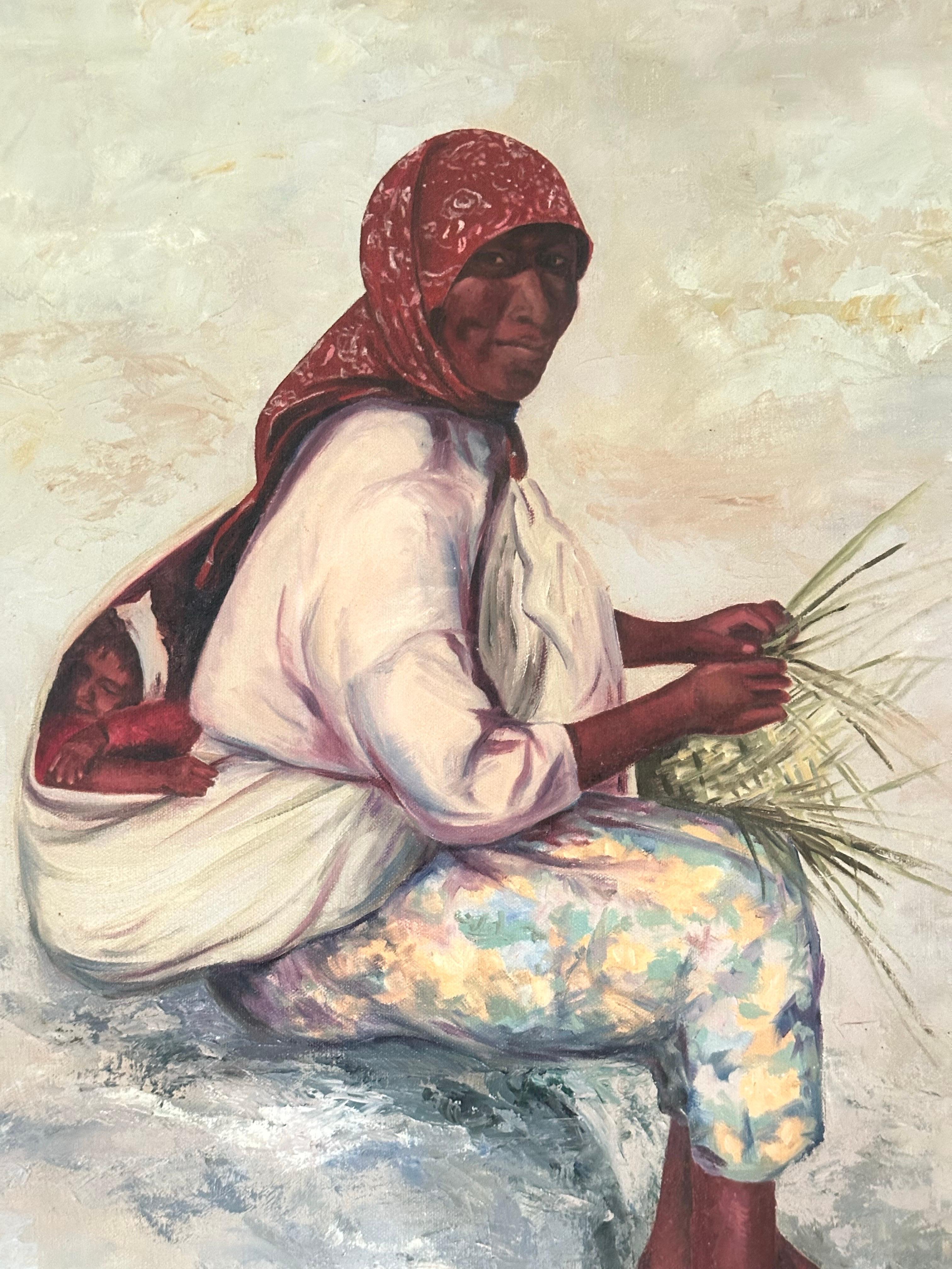 Original Oil on Canvas Southwest American Indian Portrait by Susan Eyer-Anderson (Indigene Kunst (Nord-/Südamerika)) im Angebot