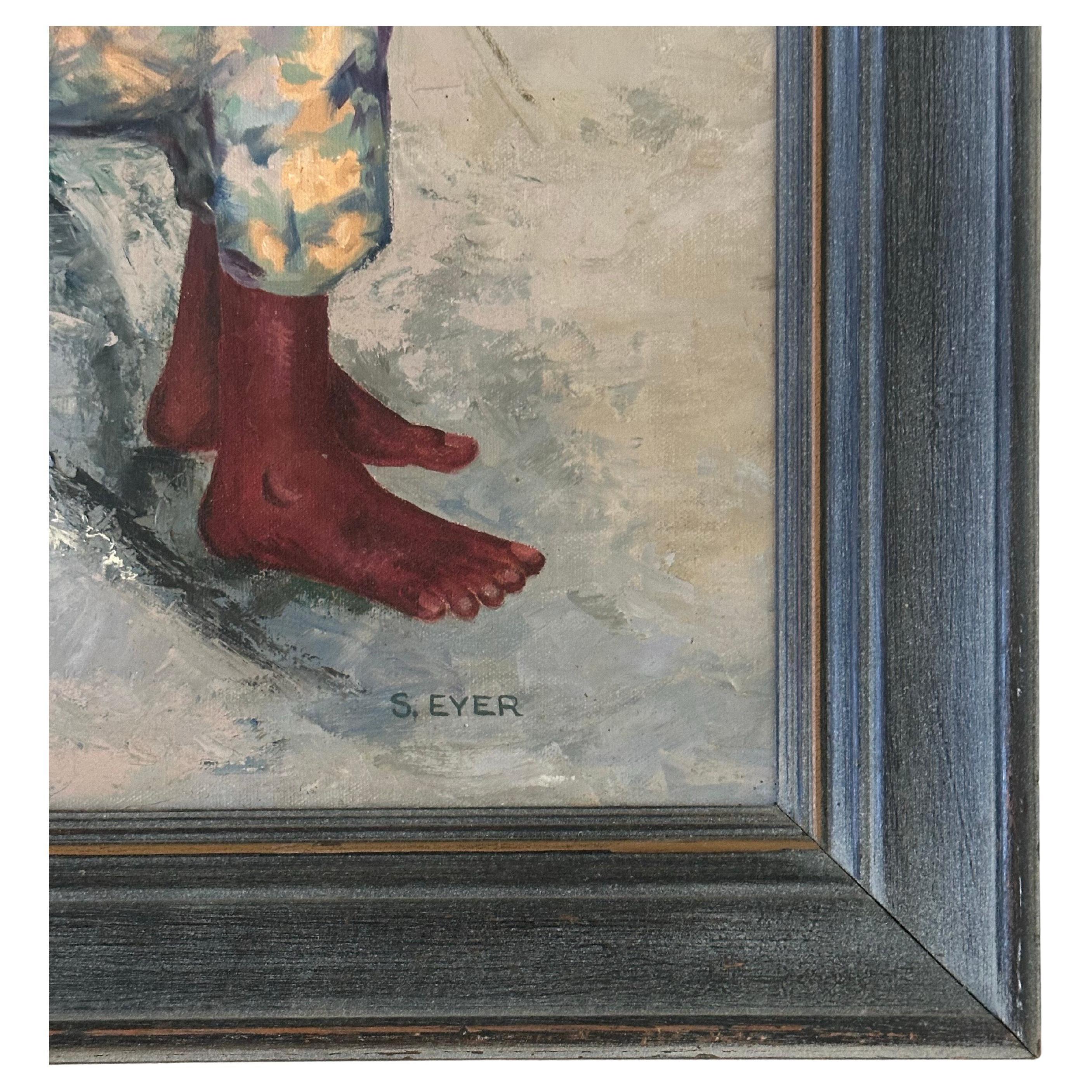 Original Oil on Canvas Southwest American Indian Portrait by Susan Eyer-Anderson (Handbemalt) im Angebot