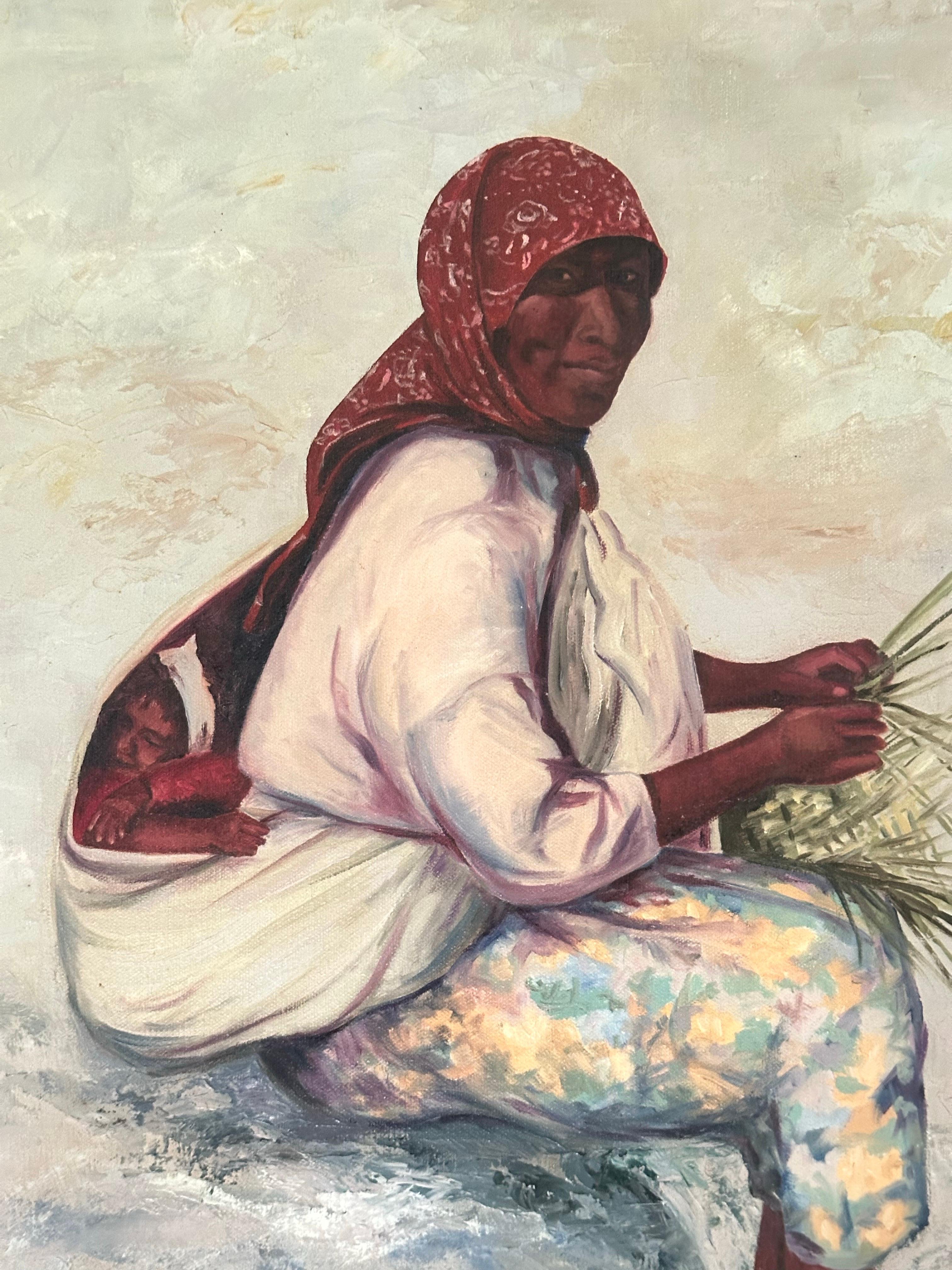 Original Oil on Canvas Southwest American Indian Portrait by Susan Eyer-Anderson (20. Jahrhundert) im Angebot