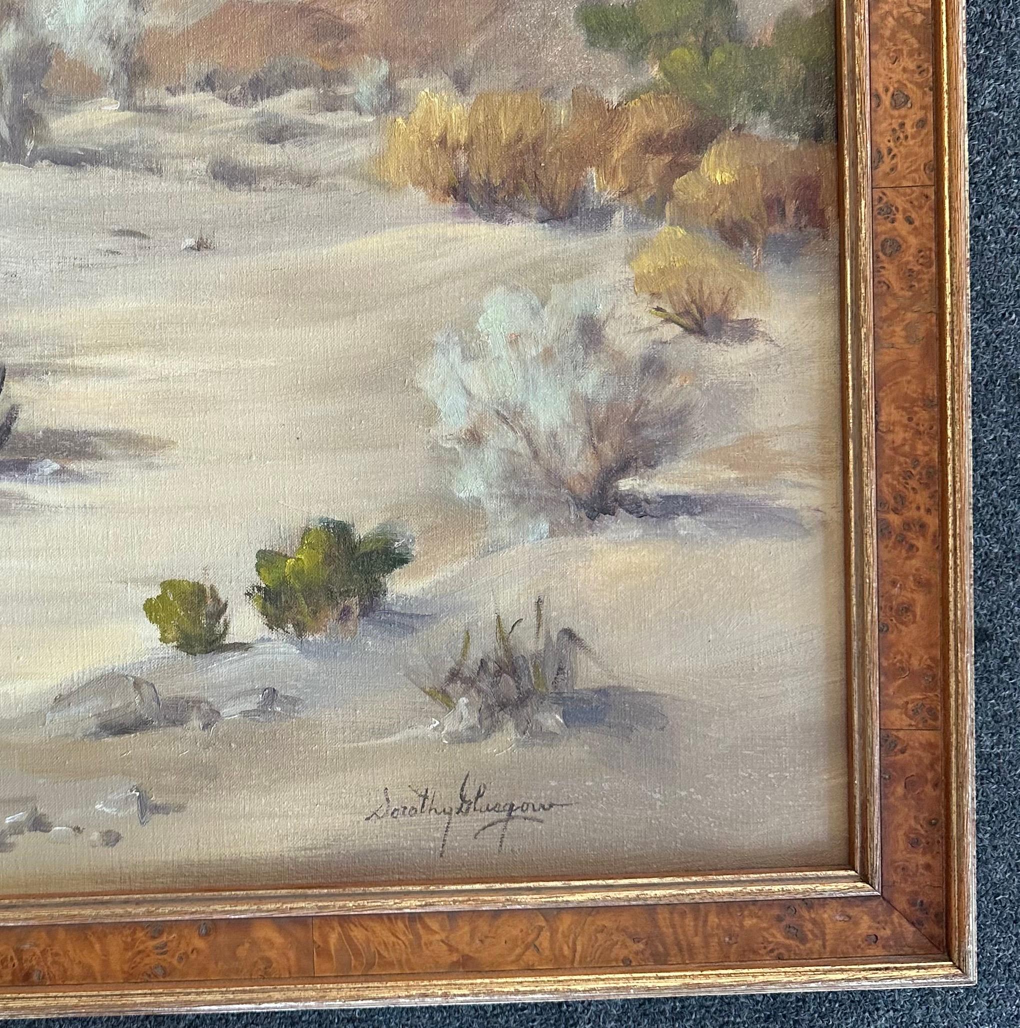 20th Century Original Oil on Canvas Southwest Desert Plein Air Painting by Dorothy Glascow For Sale