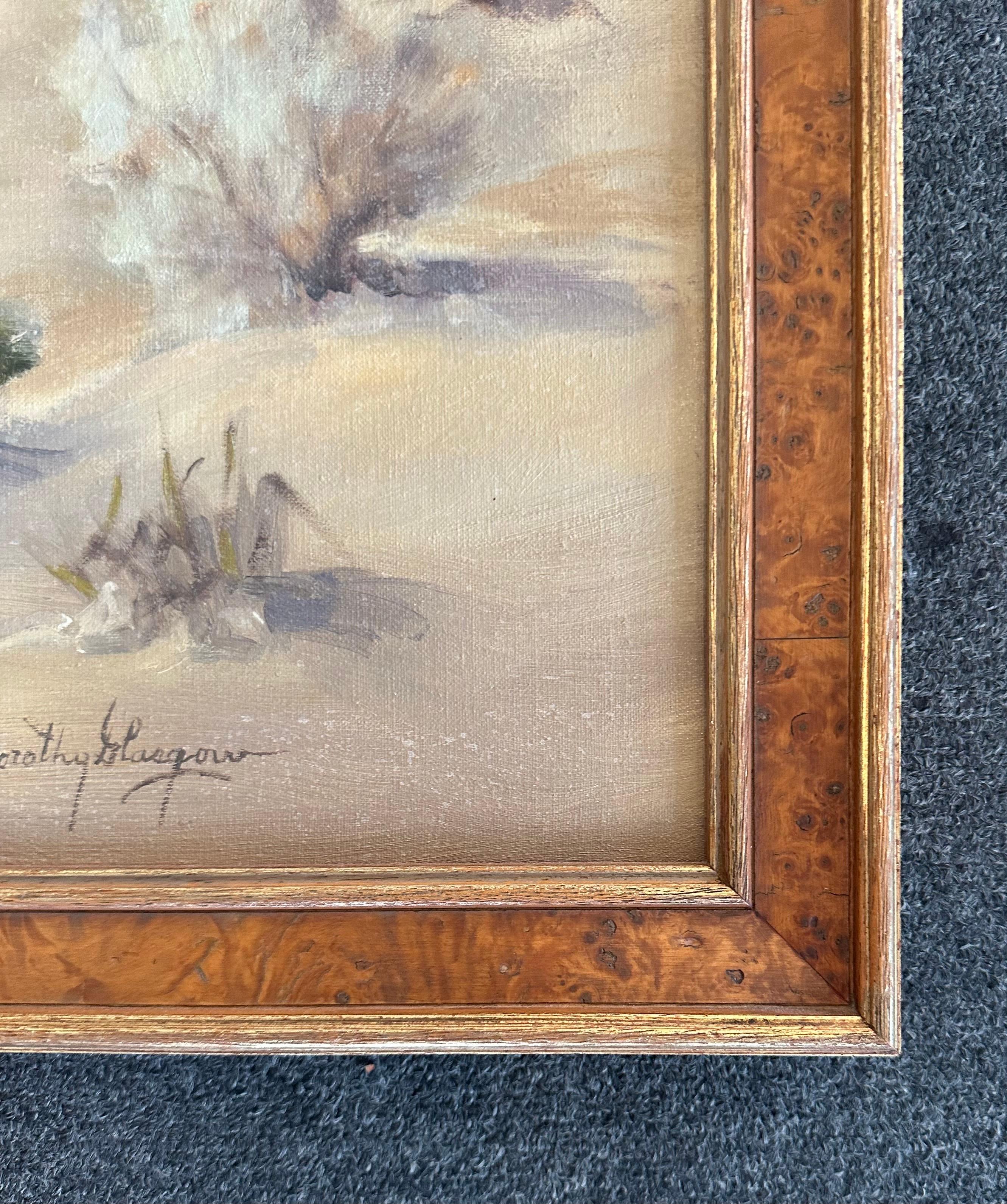 Wood Original Oil on Canvas Southwest Desert Plein Air Painting by Dorothy Glascow For Sale