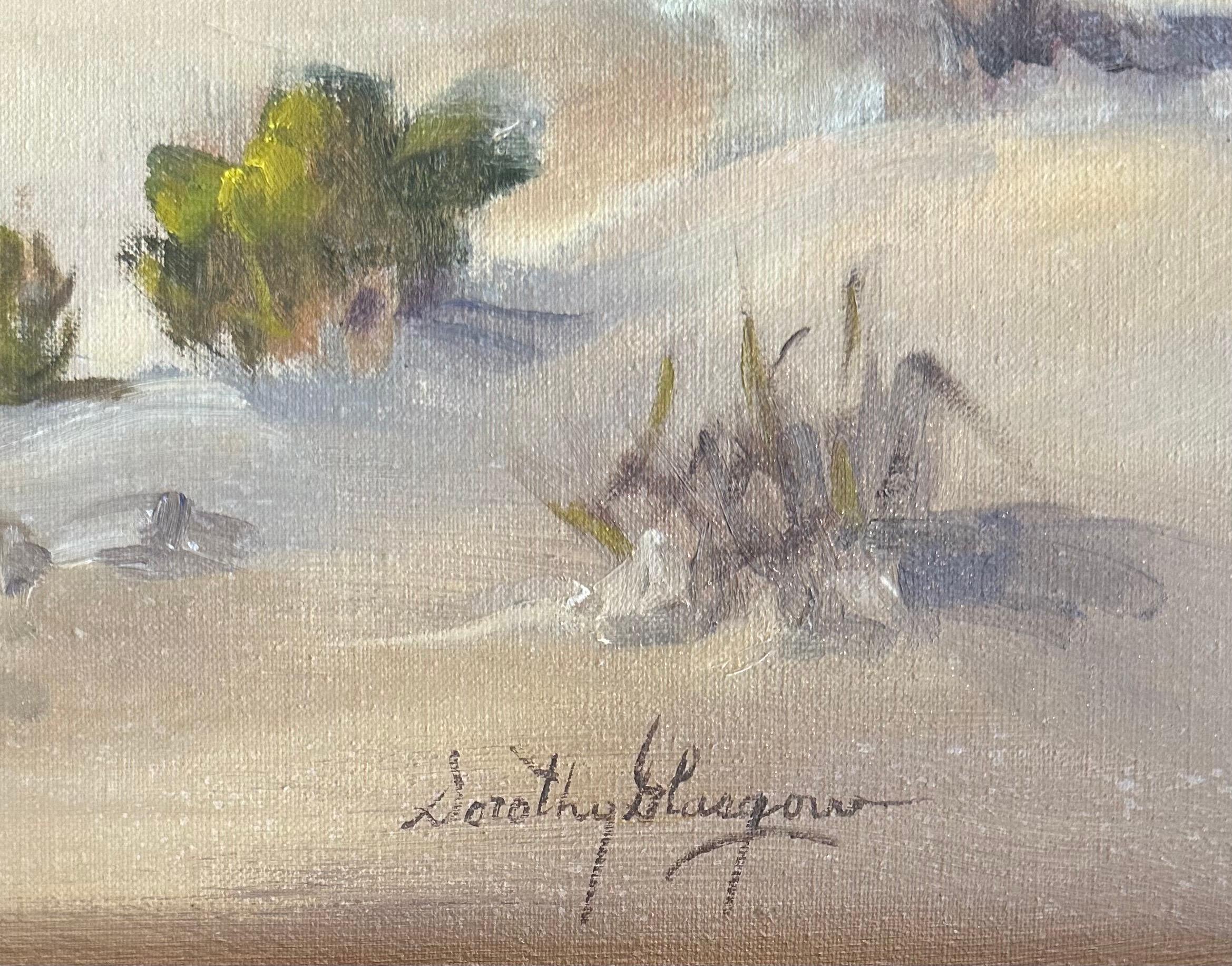 Original Oil on Canvas Southwest Desert Plein Air Painting by Dorothy Glascow For Sale 1
