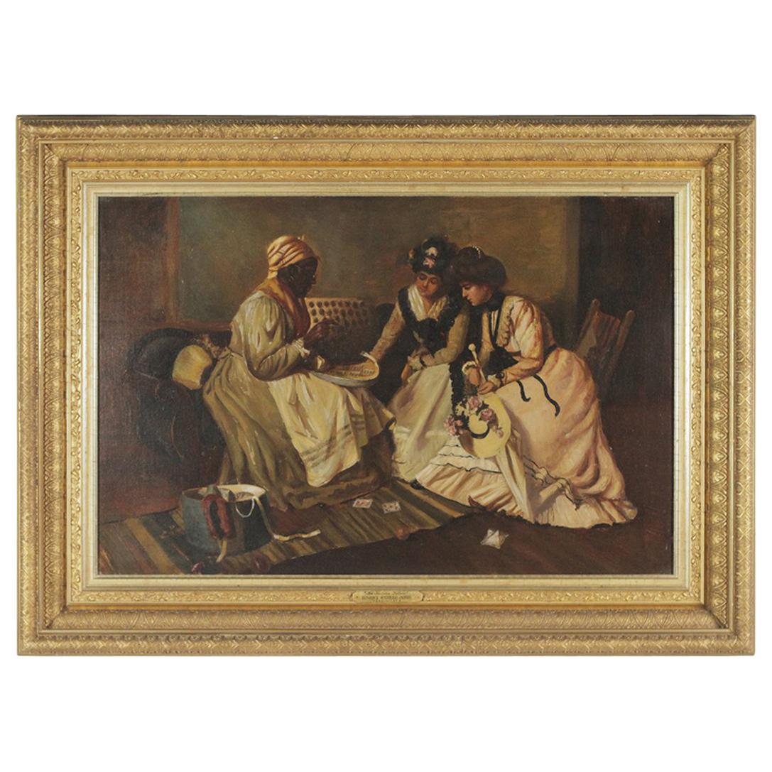 Original Oil on Canvas "The Fortune Teller” by Harry Roseland