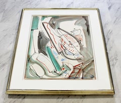 Original Oil on Paper Titled Upward Abstract Signed Hans Hofmann, 1946