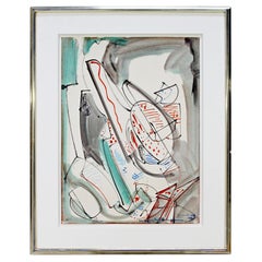 Original Oil on Paper Titled Upward Abstract Signed Hans Hofmann, 1946