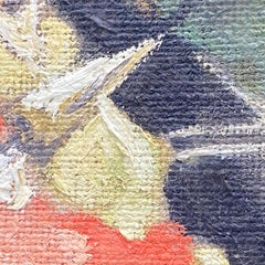 Original Oil Painting, a Couple in a Horse Team by French Painter Bousquet