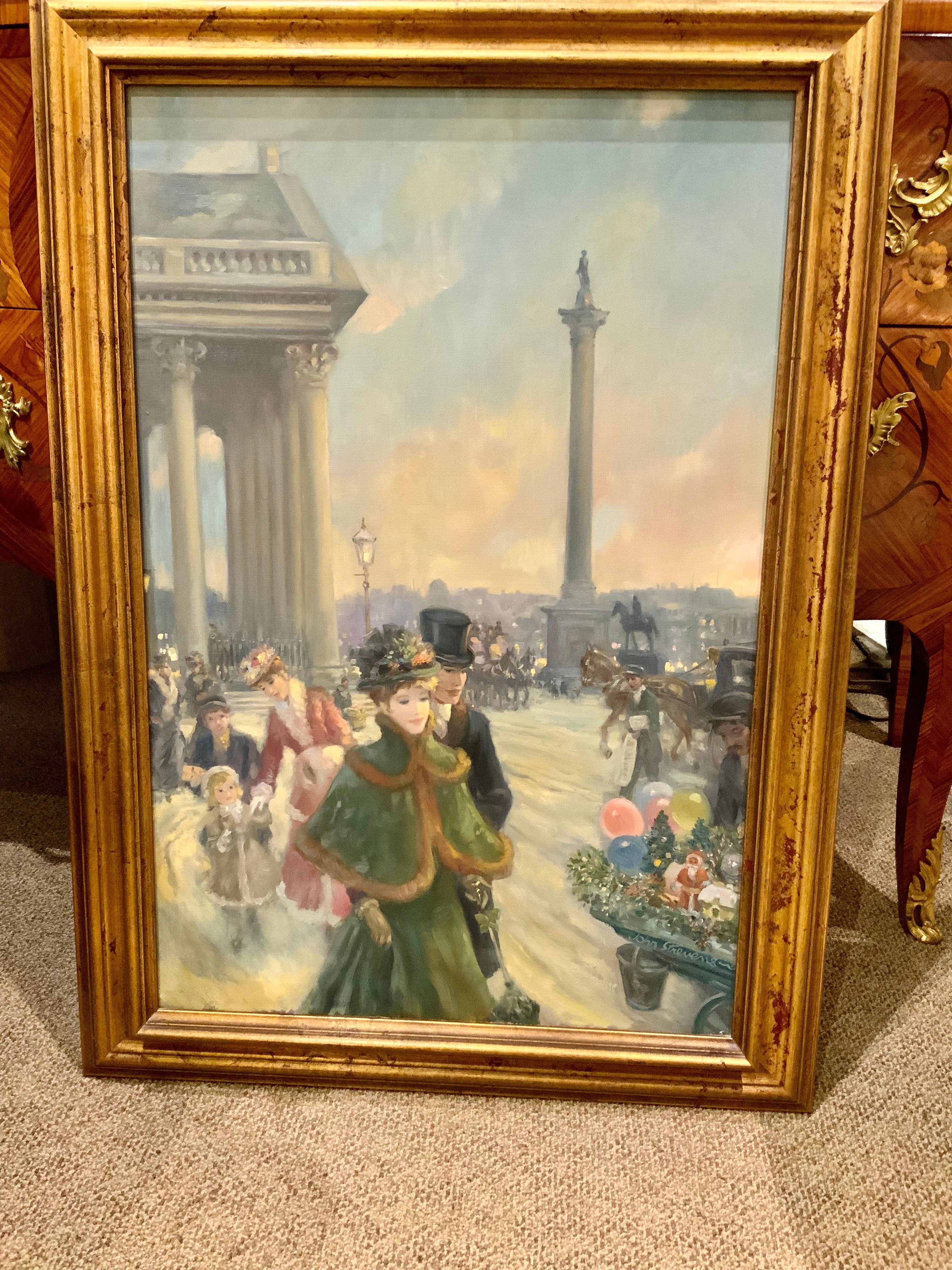 British Original Oil Painting by John Strevens “By St. Martins” 