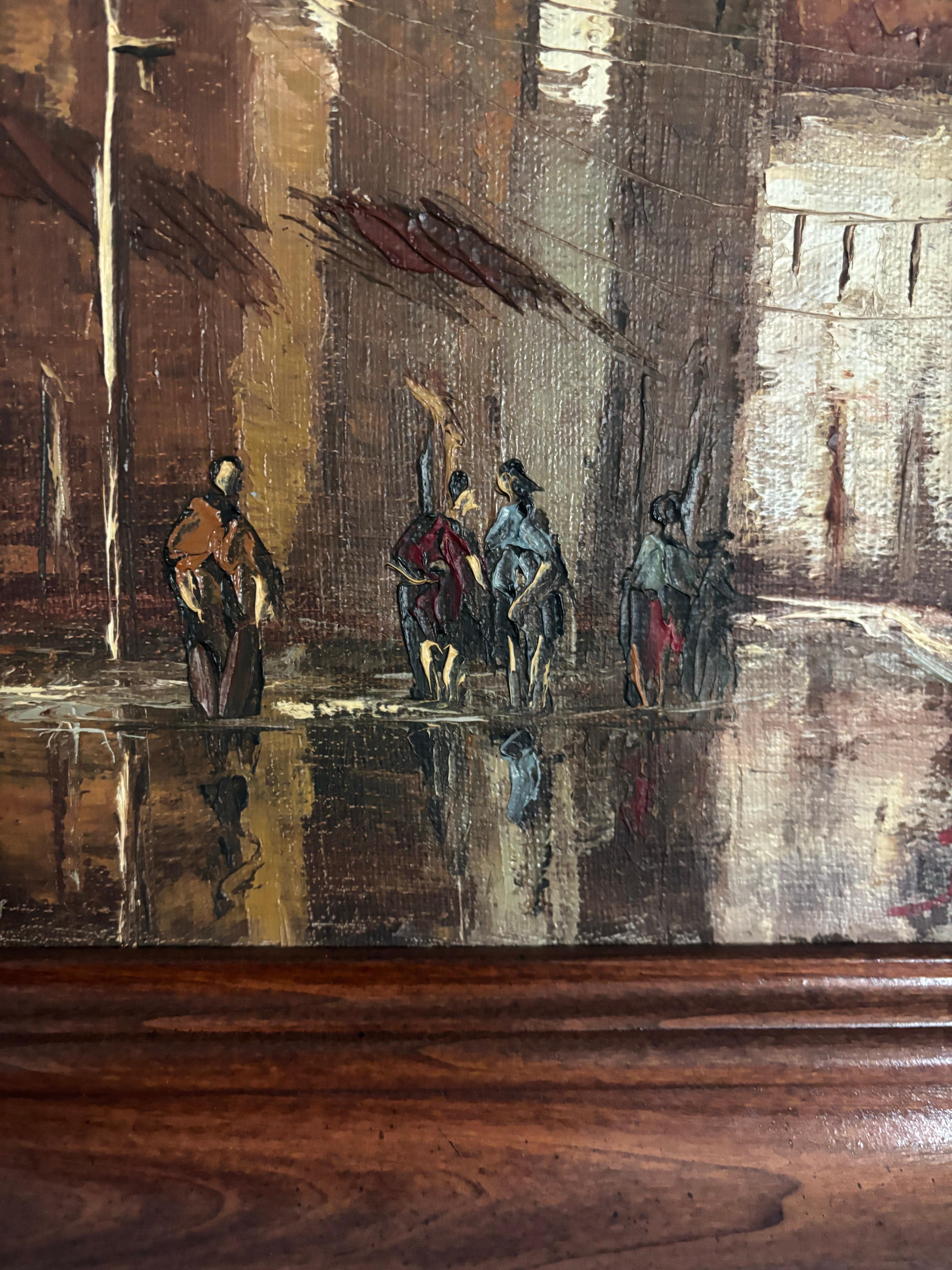 20th Century Original Oil Painting by José Alberto Mora, Venezuela, circa 1970s For Sale