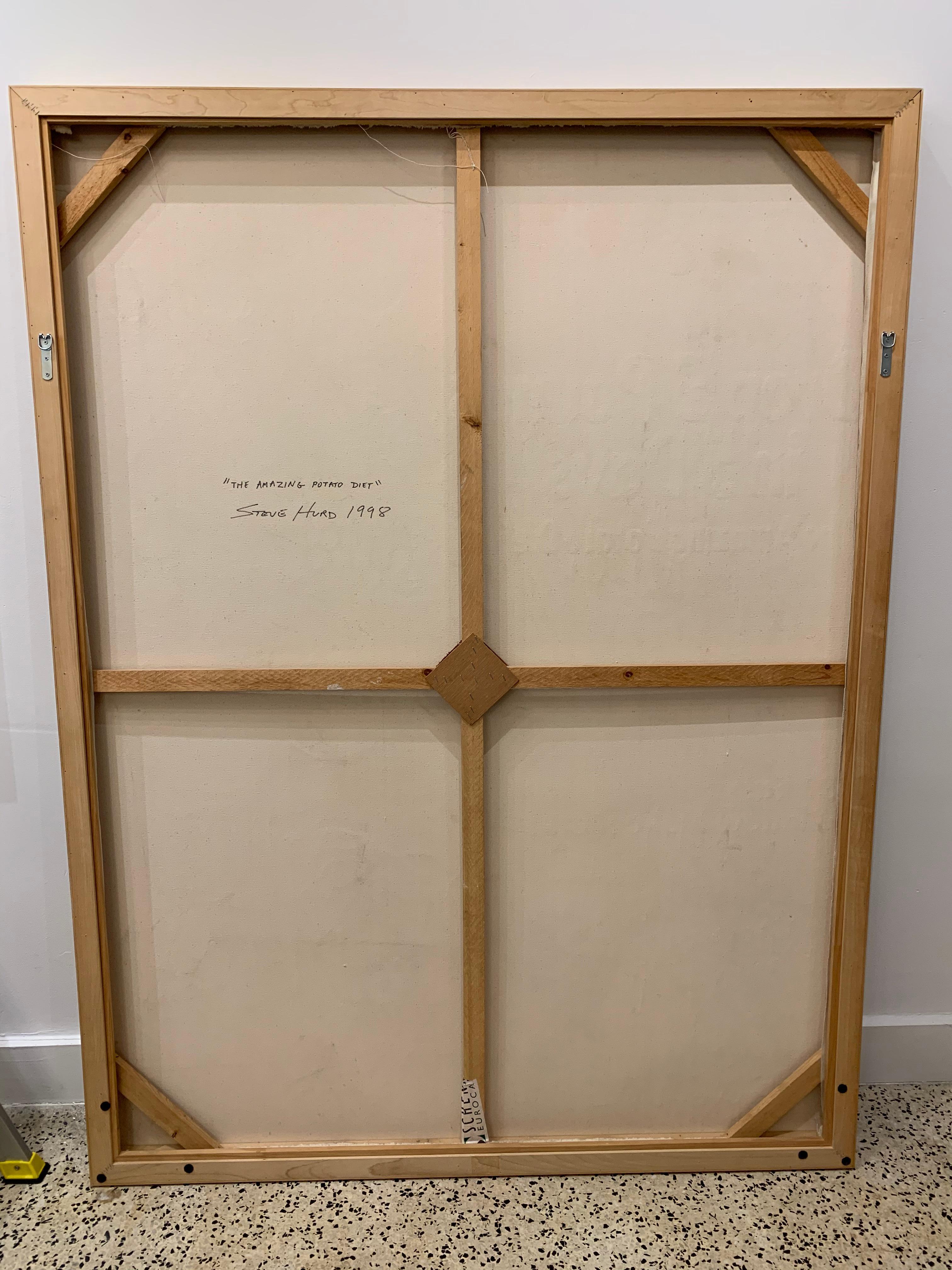 Original-Ölgemälde von Steve Hurd, „The Amazing Potato Diet“, Original im Angebot 4