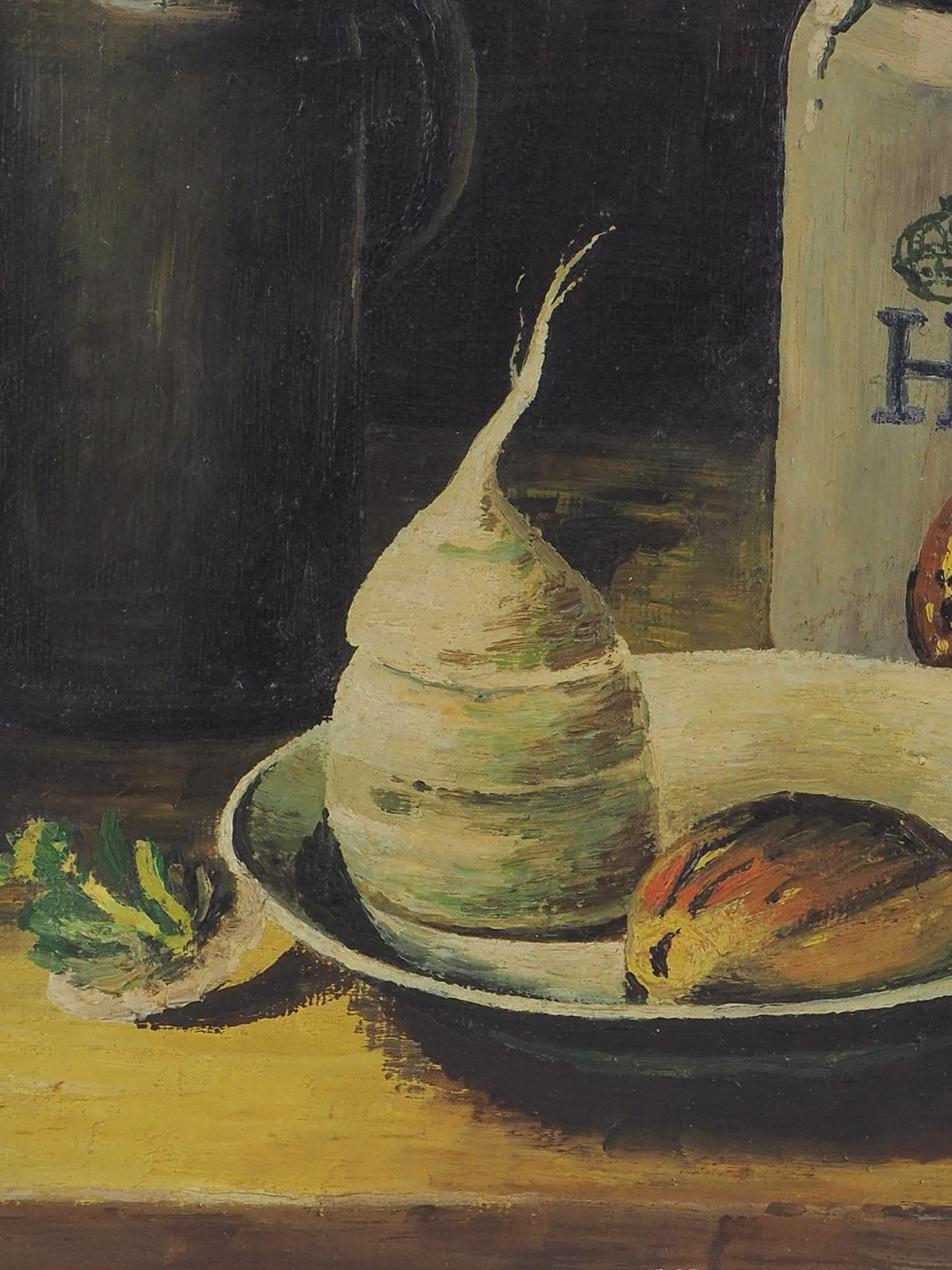 Original Ölgemälde Französische Küche Stillleben im Zustand „Gut“ im Angebot in Lincoln, GB