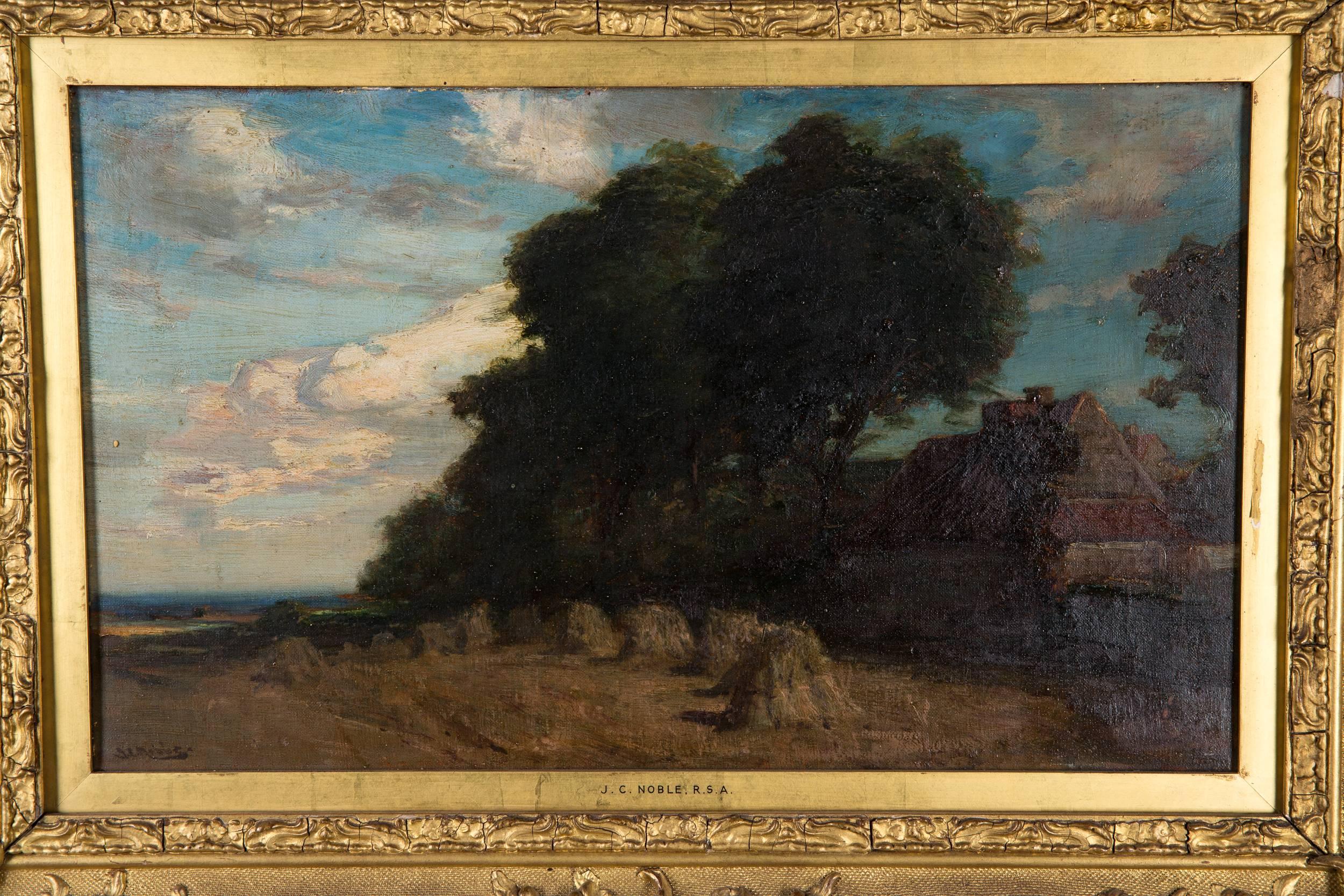Oiled Original Oil Painting Landscape by James Campbell, 1846-1913