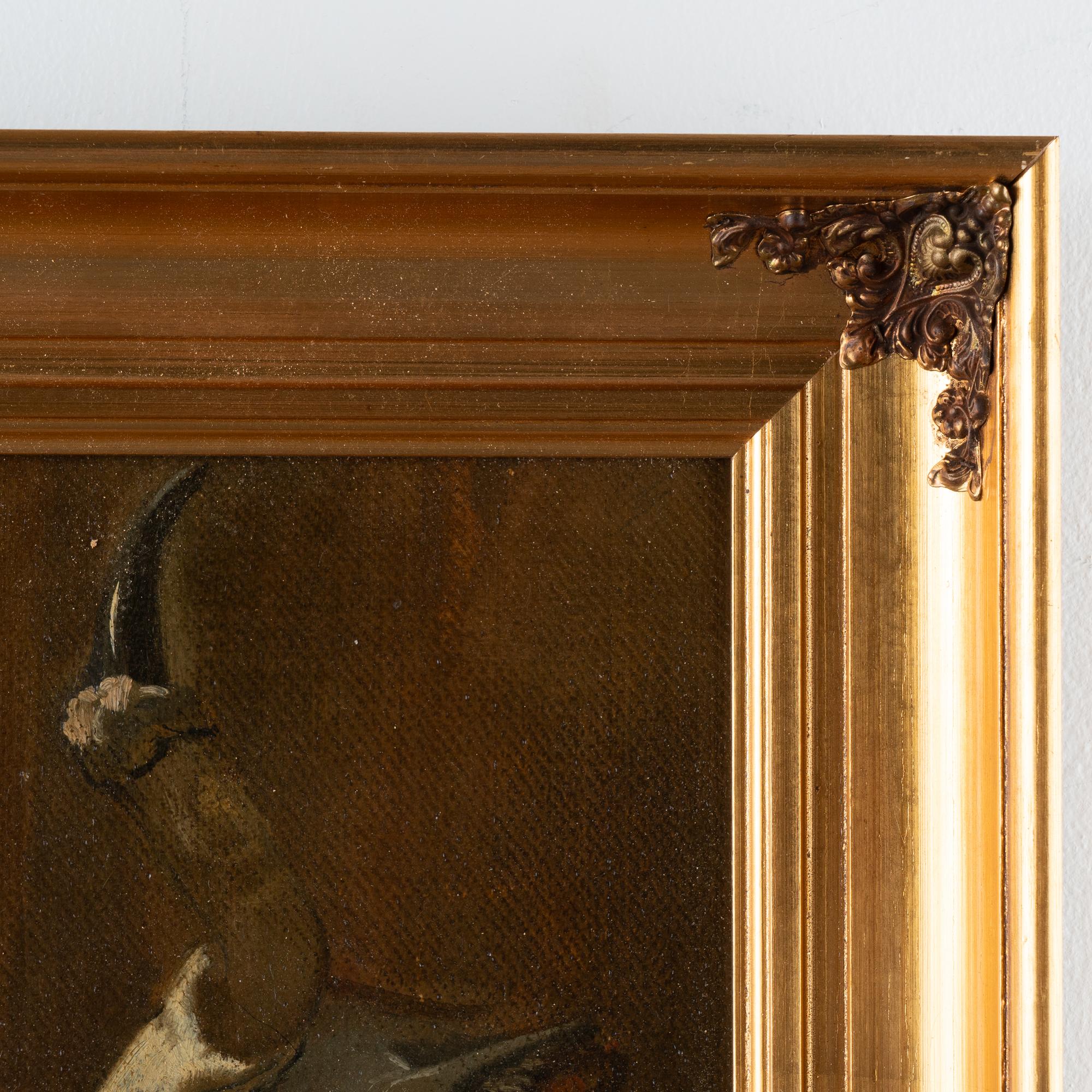 Original Oil Painting of Bull by Ernst Meyer of Denmark circa 1850 For Sale 1