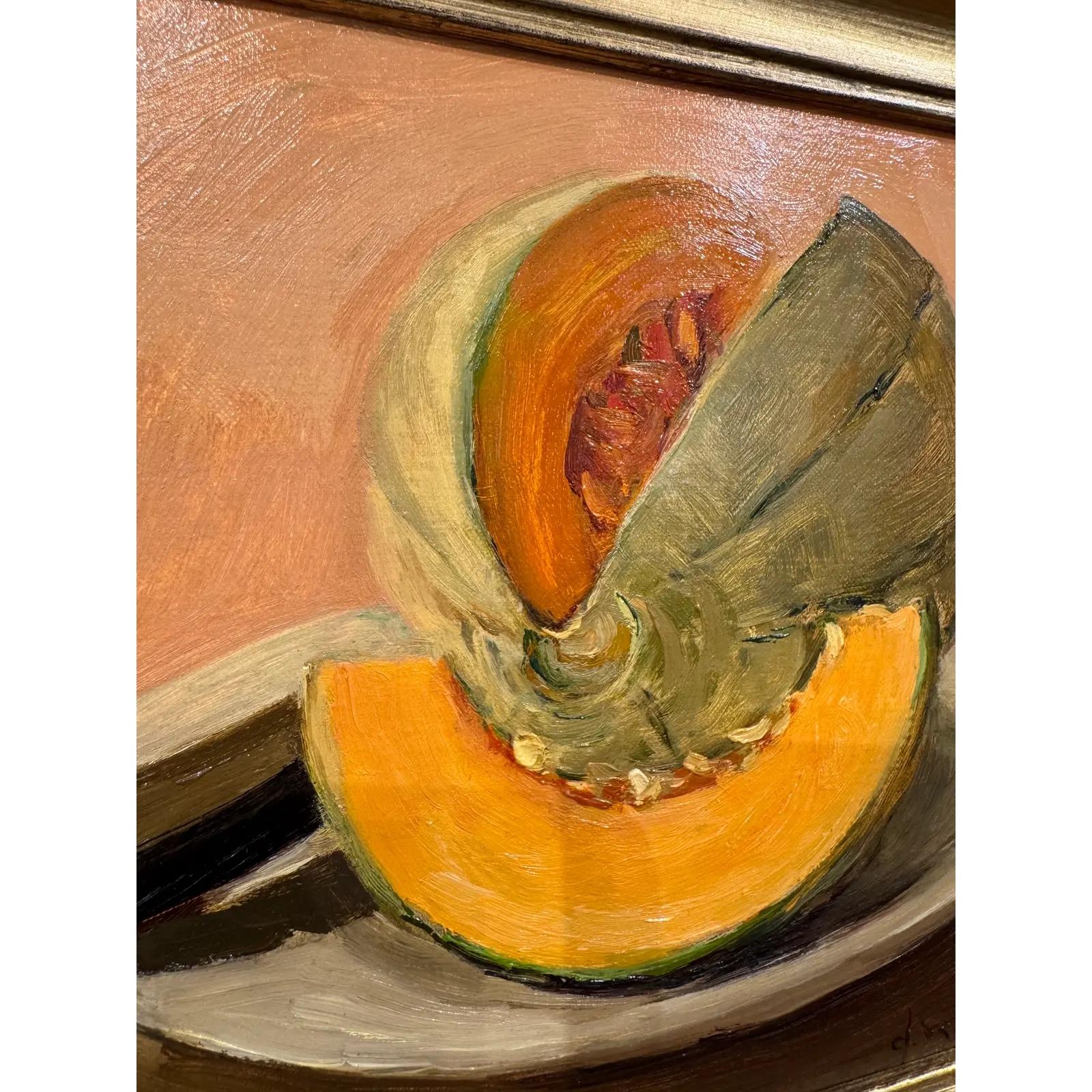 Original Ölgemälde von Cantaloupe (Farbe) im Angebot