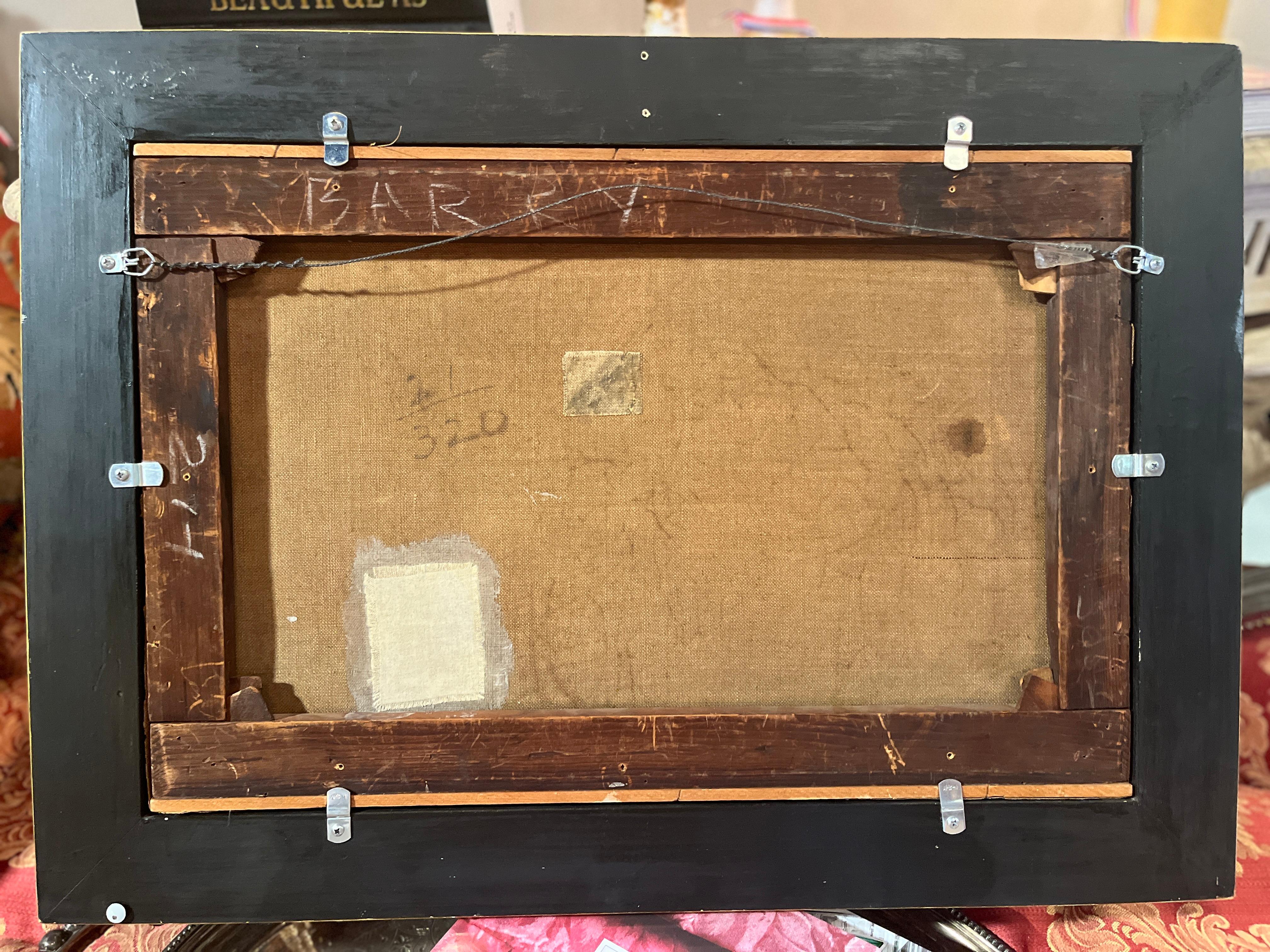 Americano Pittura ad olio originale di ragazza di Harry Roseland in vendita