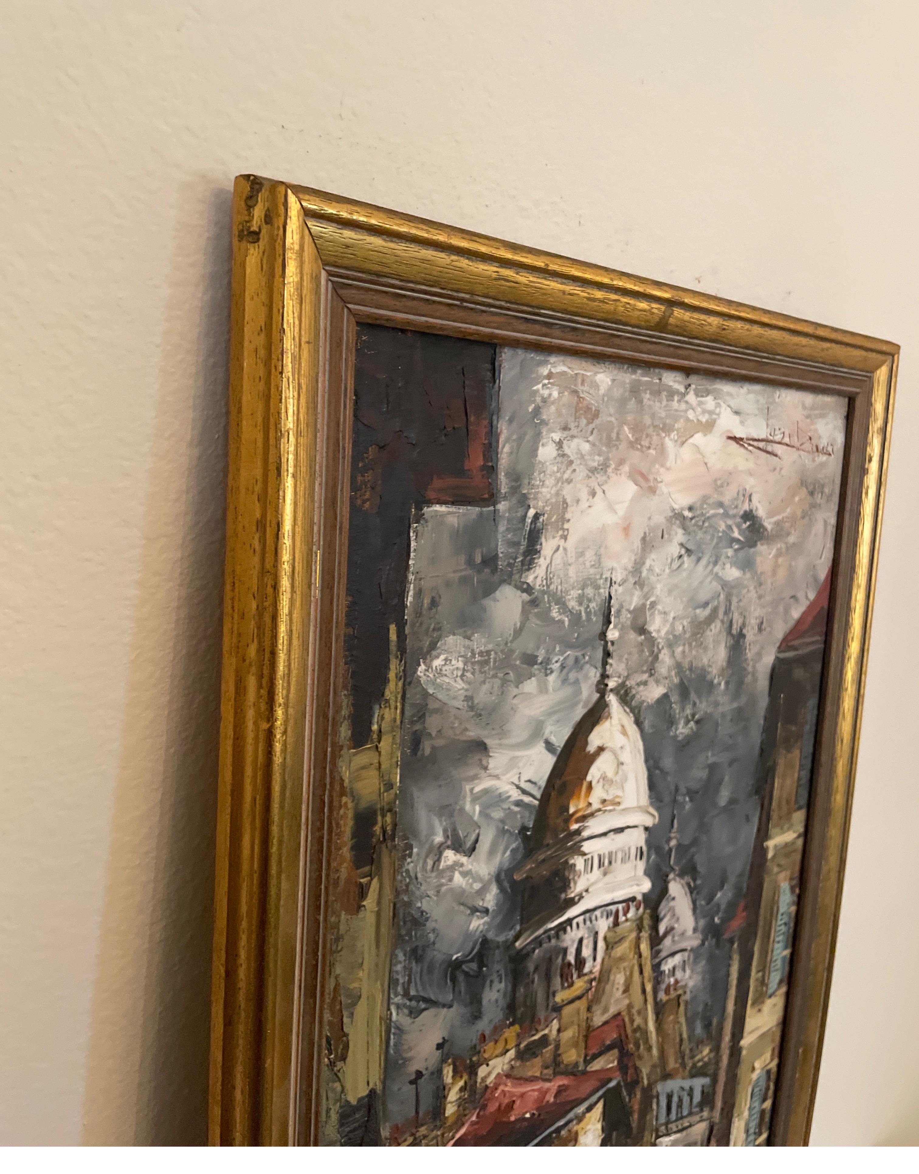 Original Ölgemälde von Pariser Straßenszene Signiert Darorocz (20. Jahrhundert) im Angebot