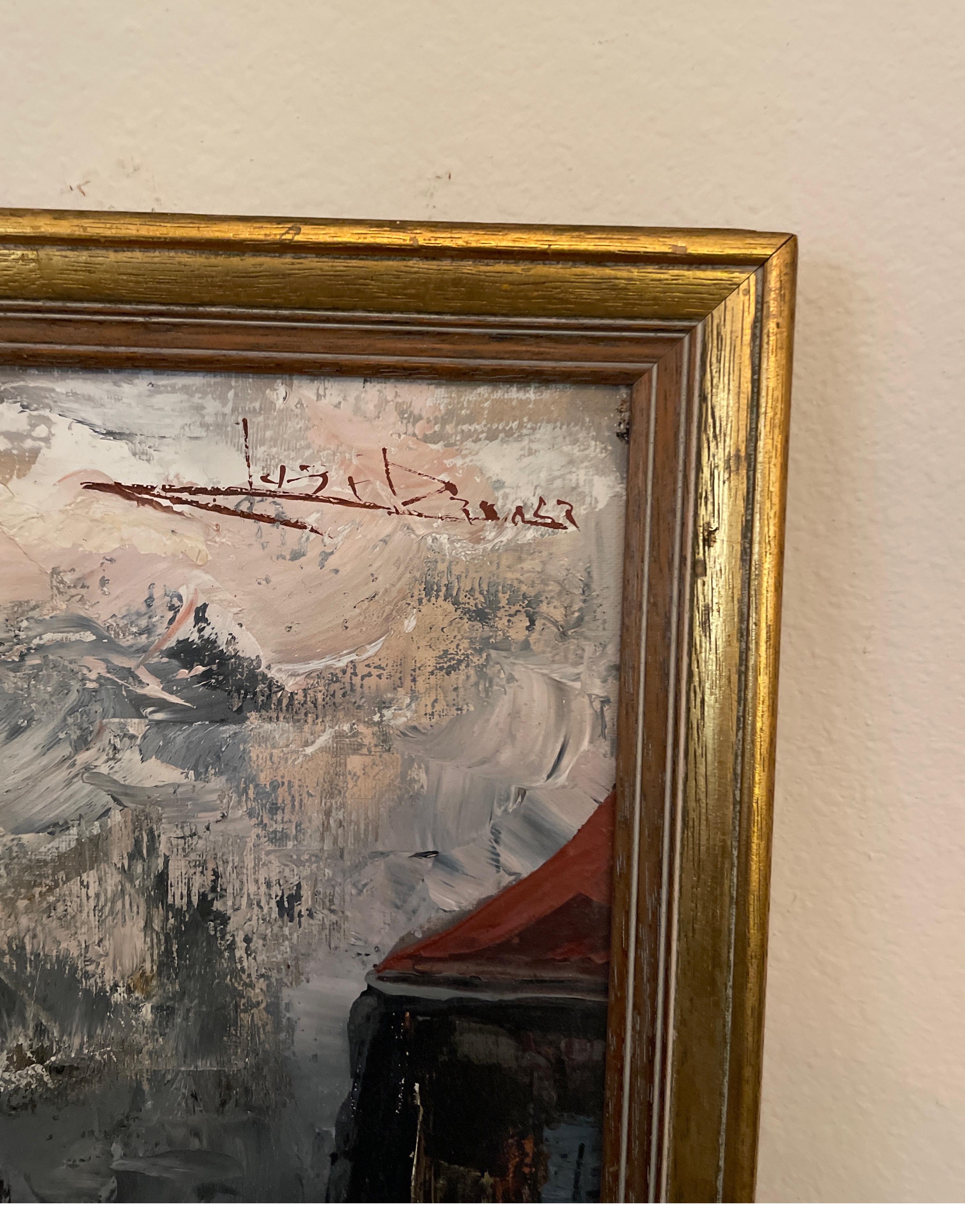 Original Ölgemälde von Pariser Straßenszene Signiert Darorocz (Leinwand) im Angebot