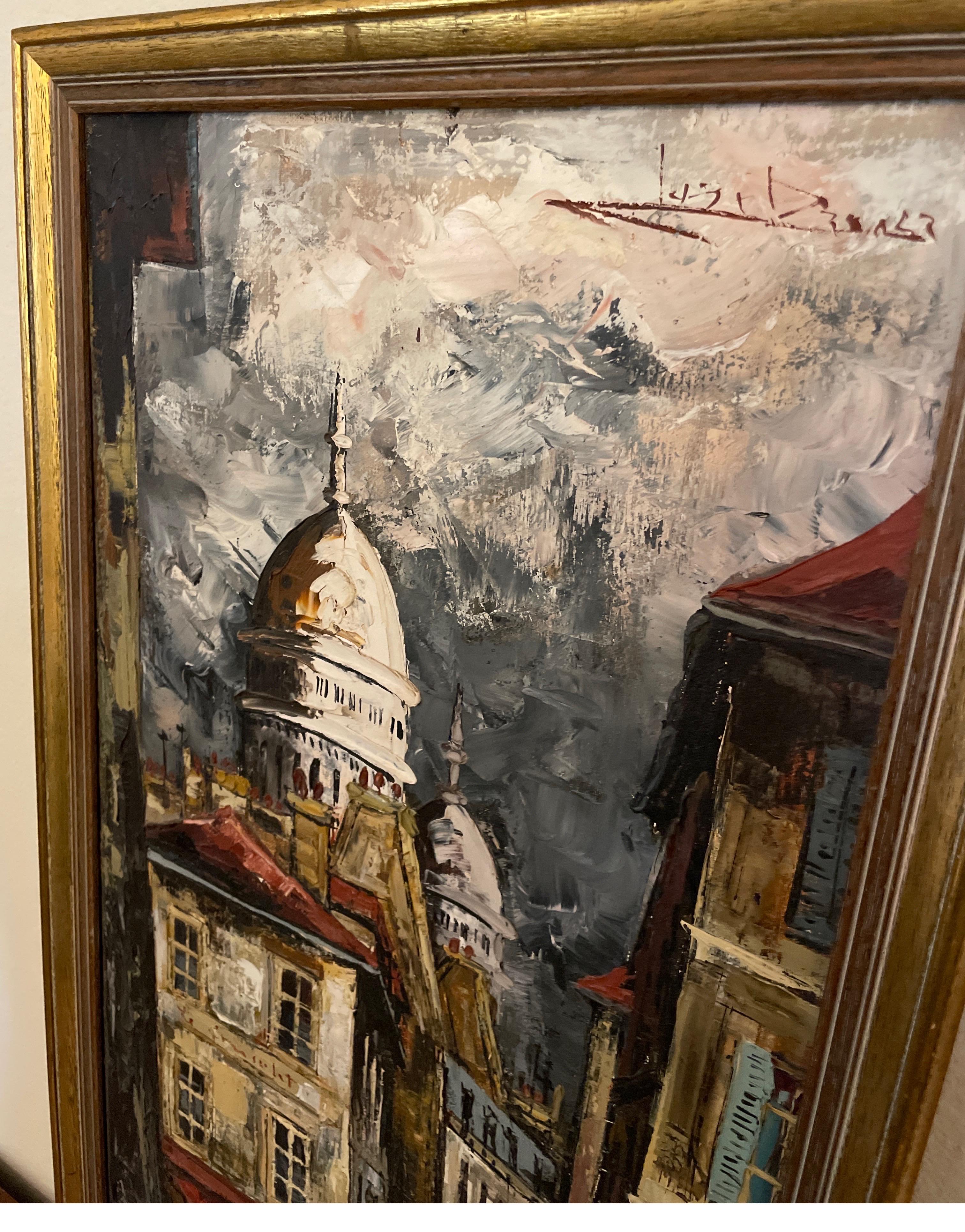 Original Ölgemälde von Pariser Straßenszene Signiert Darorocz im Angebot 1