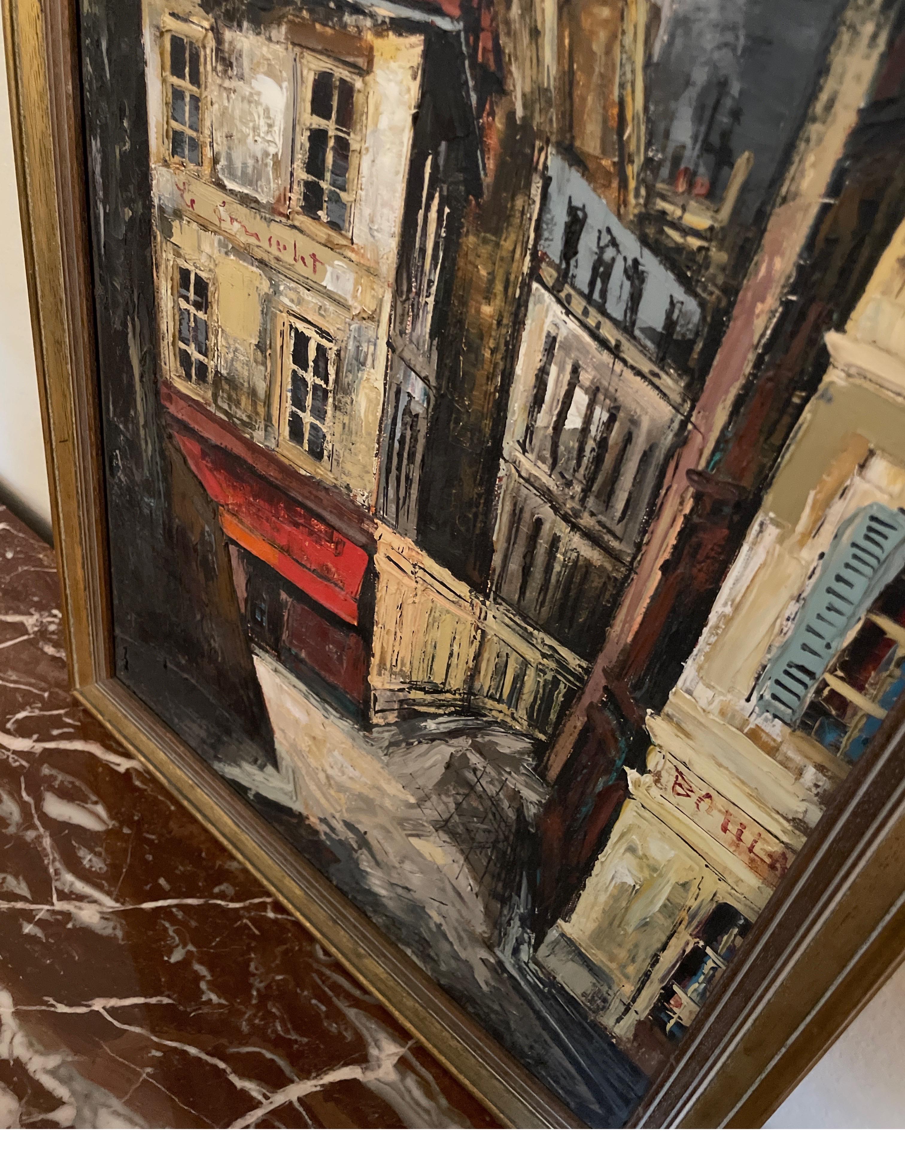 Original Ölgemälde von Pariser Straßenszene Signiert Darorocz im Angebot 2