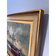 Original Oil Painting of Ship