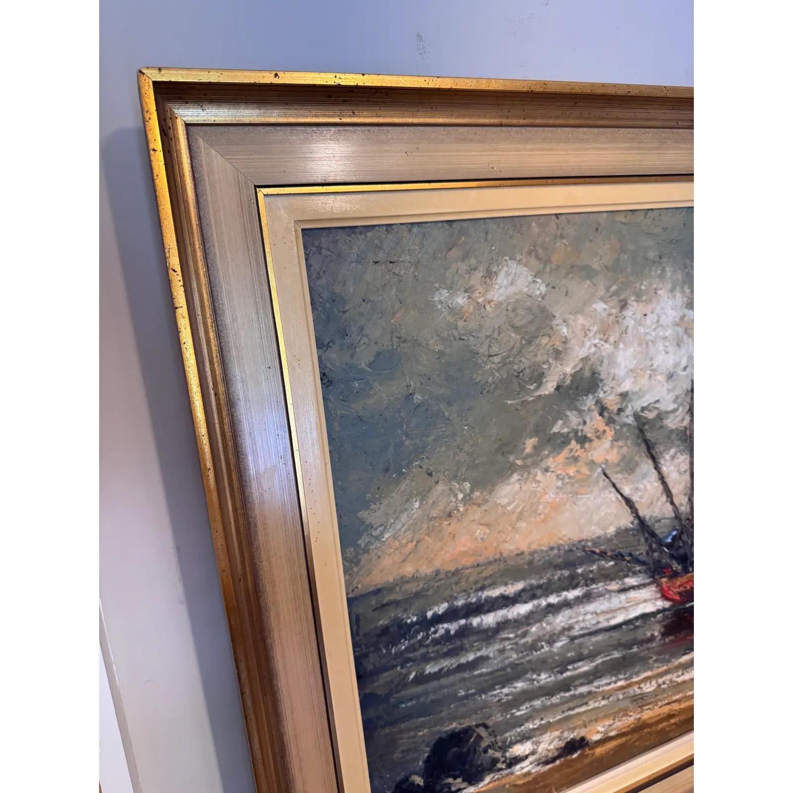 Original Ölgemälde von Schiff im Angebot 1