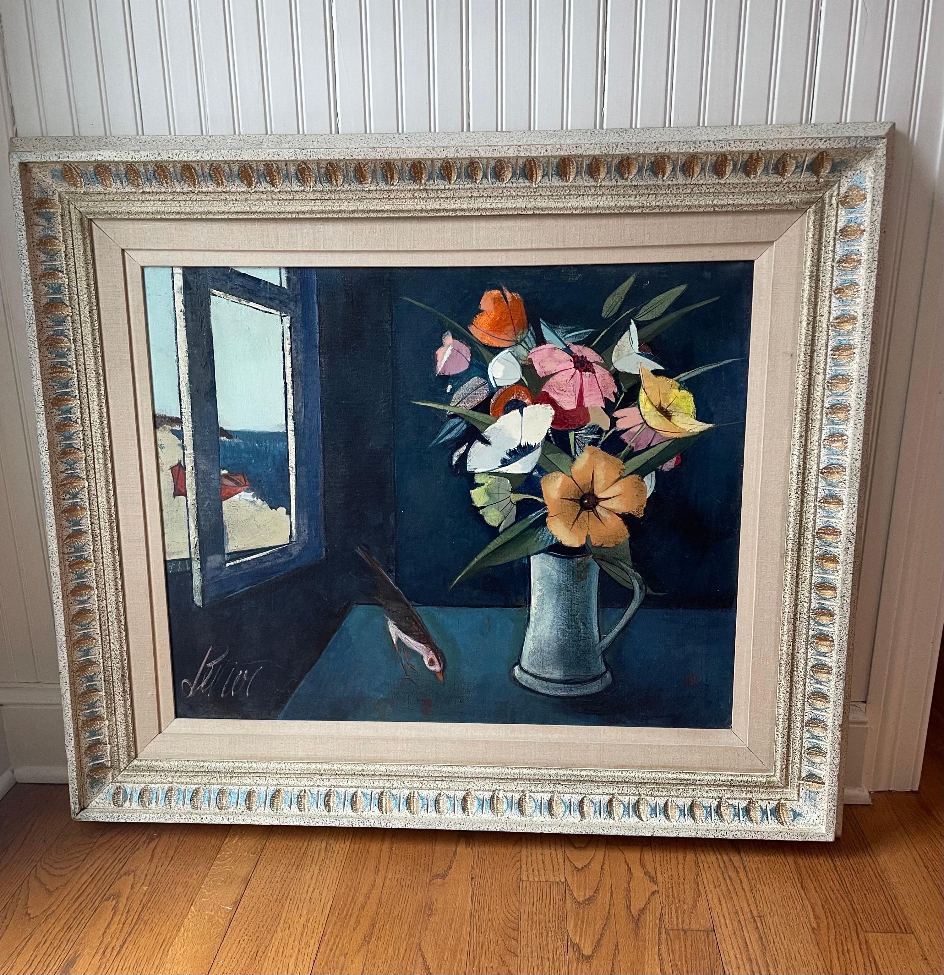 Francese Dipinto a olio su tela originale di Charles Levier.