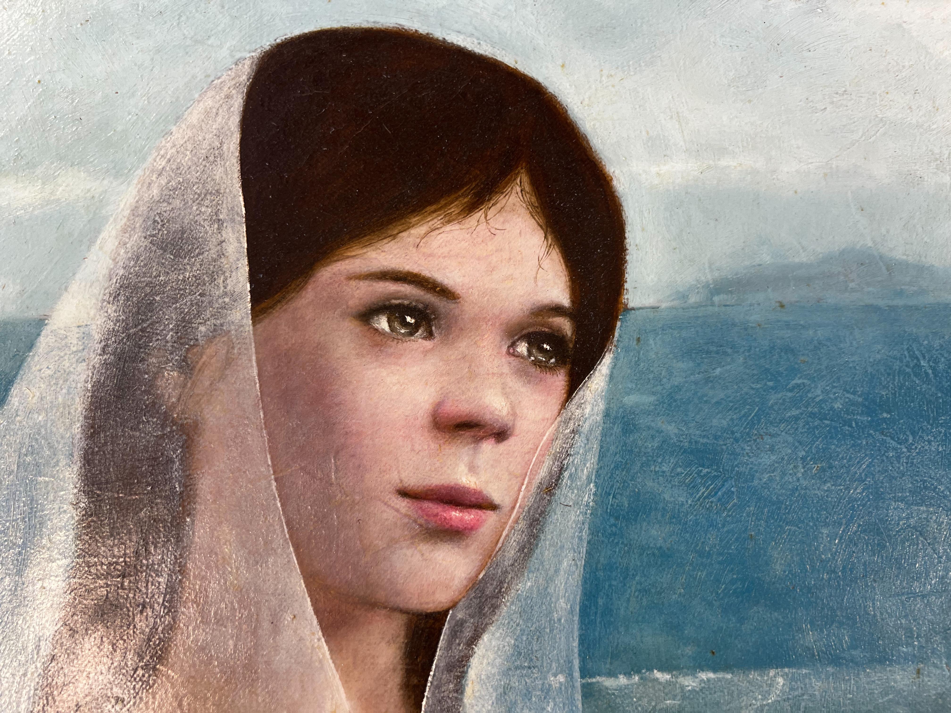 Pintura al óleo sobre lienzo original del artista cotizado Wade Reynolds Moderno de mediados de siglo en venta