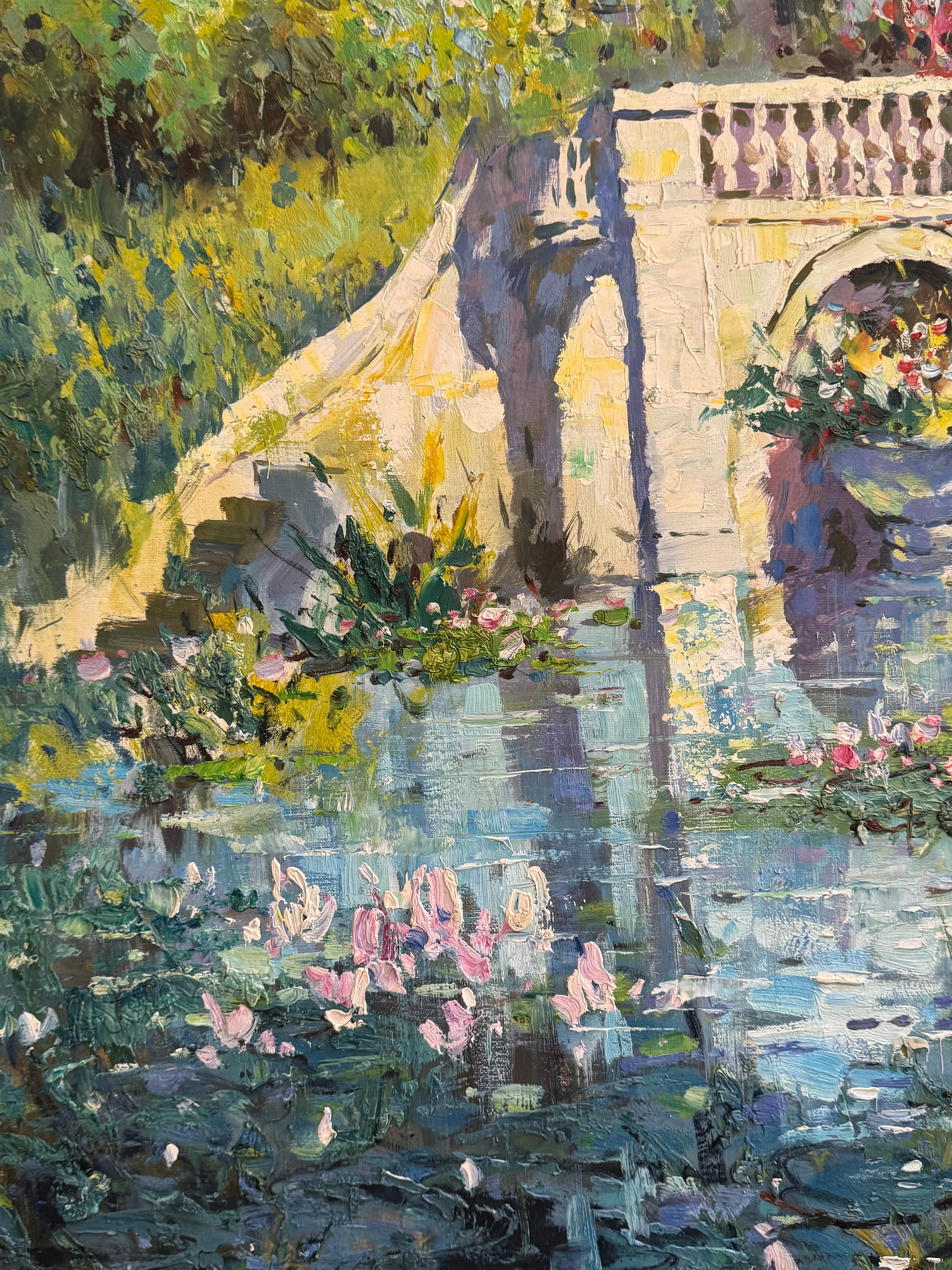 Arts and Crafts Original Oil painting replica of first 20 century artist Colin Campbell Cooper For Sale