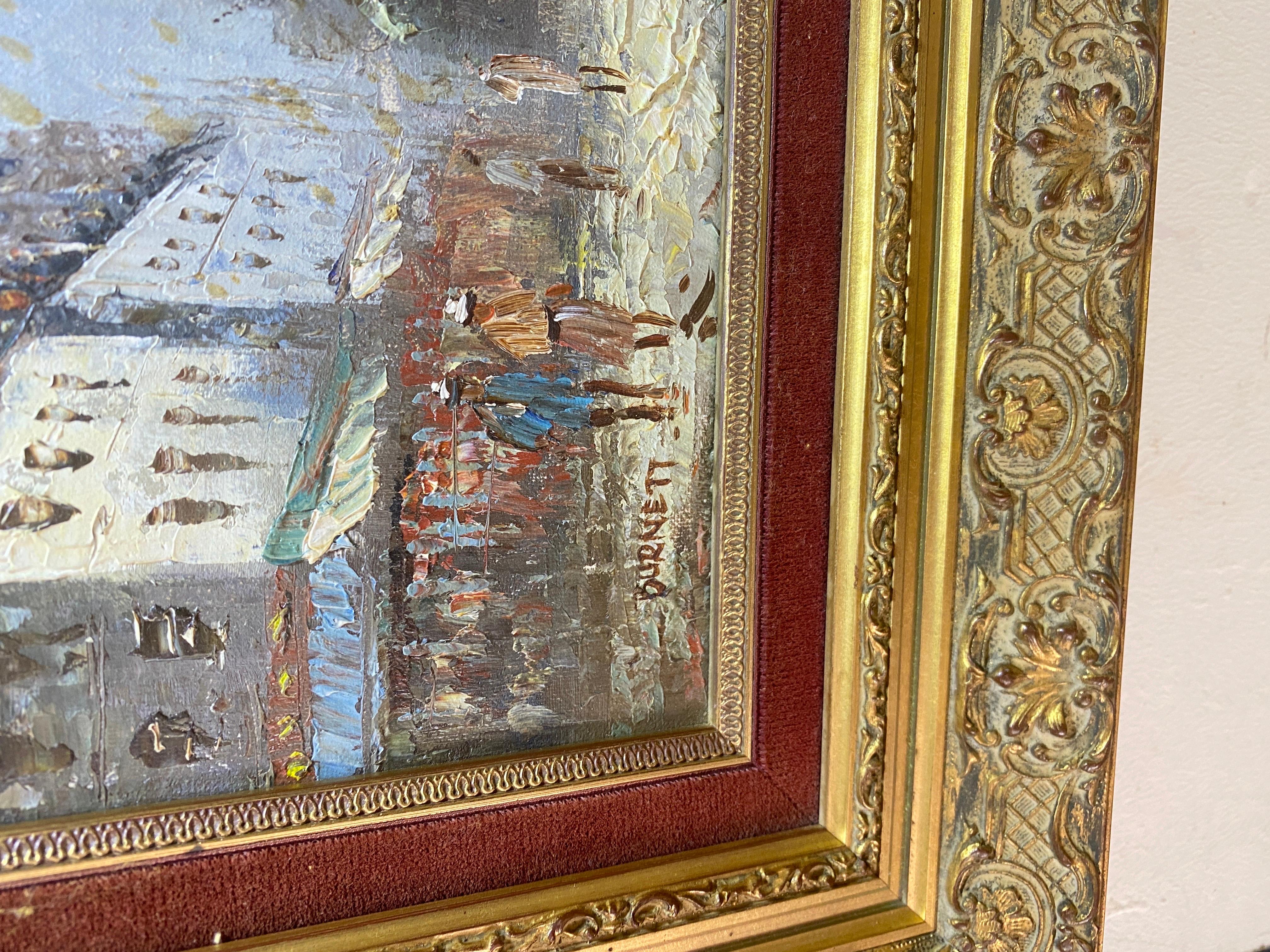 Original Oil Painting Representing Montmartre Signed Fance Early 20th Century 6
