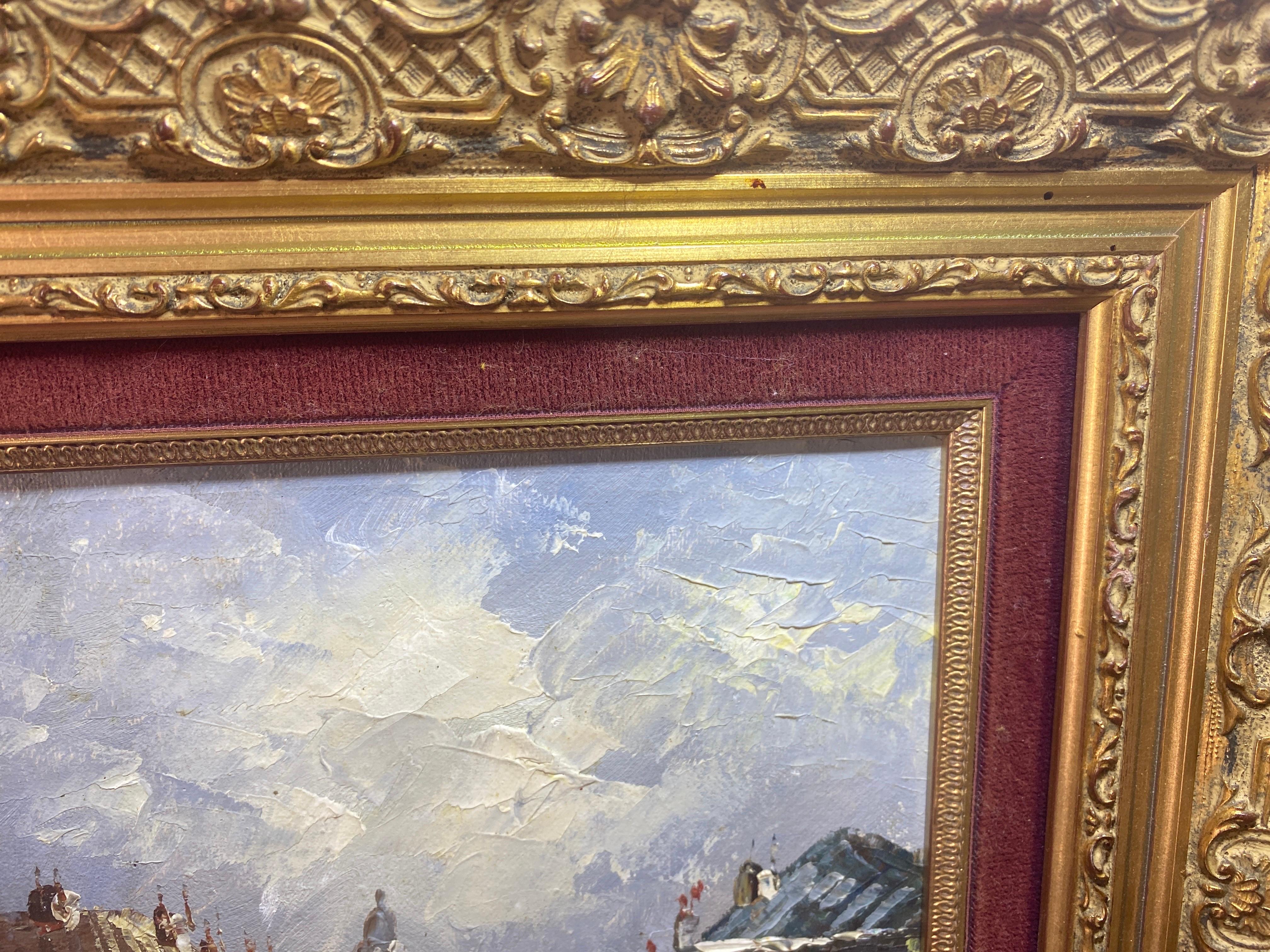 Original Oil Painting Representing Montmartre Signed Fance Early 20th Century In Good Condition In Auribeau sur Siagne, FR