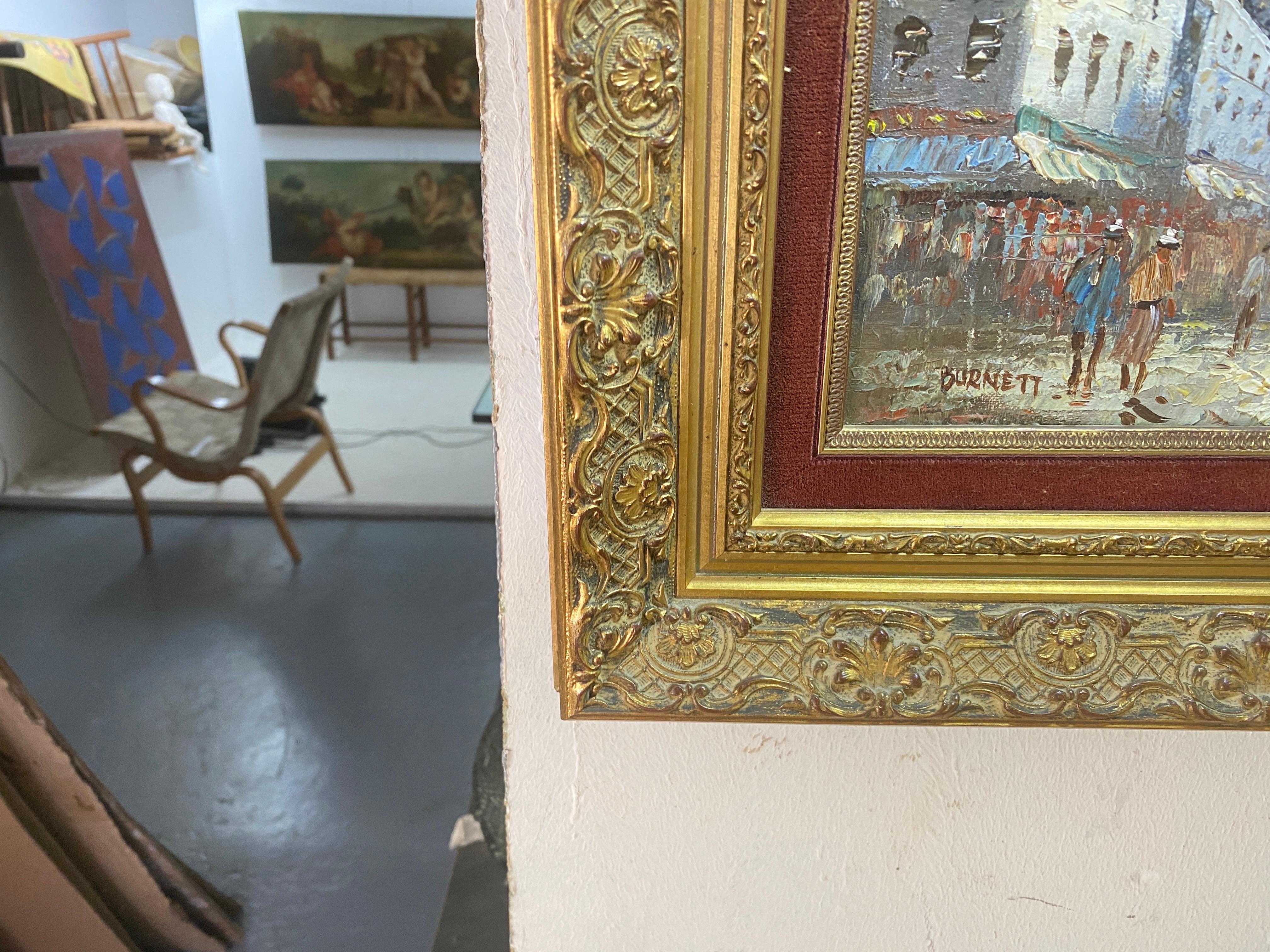 Original Oil Painting Representing Montmartre Signed Fance Early 20th Century 1