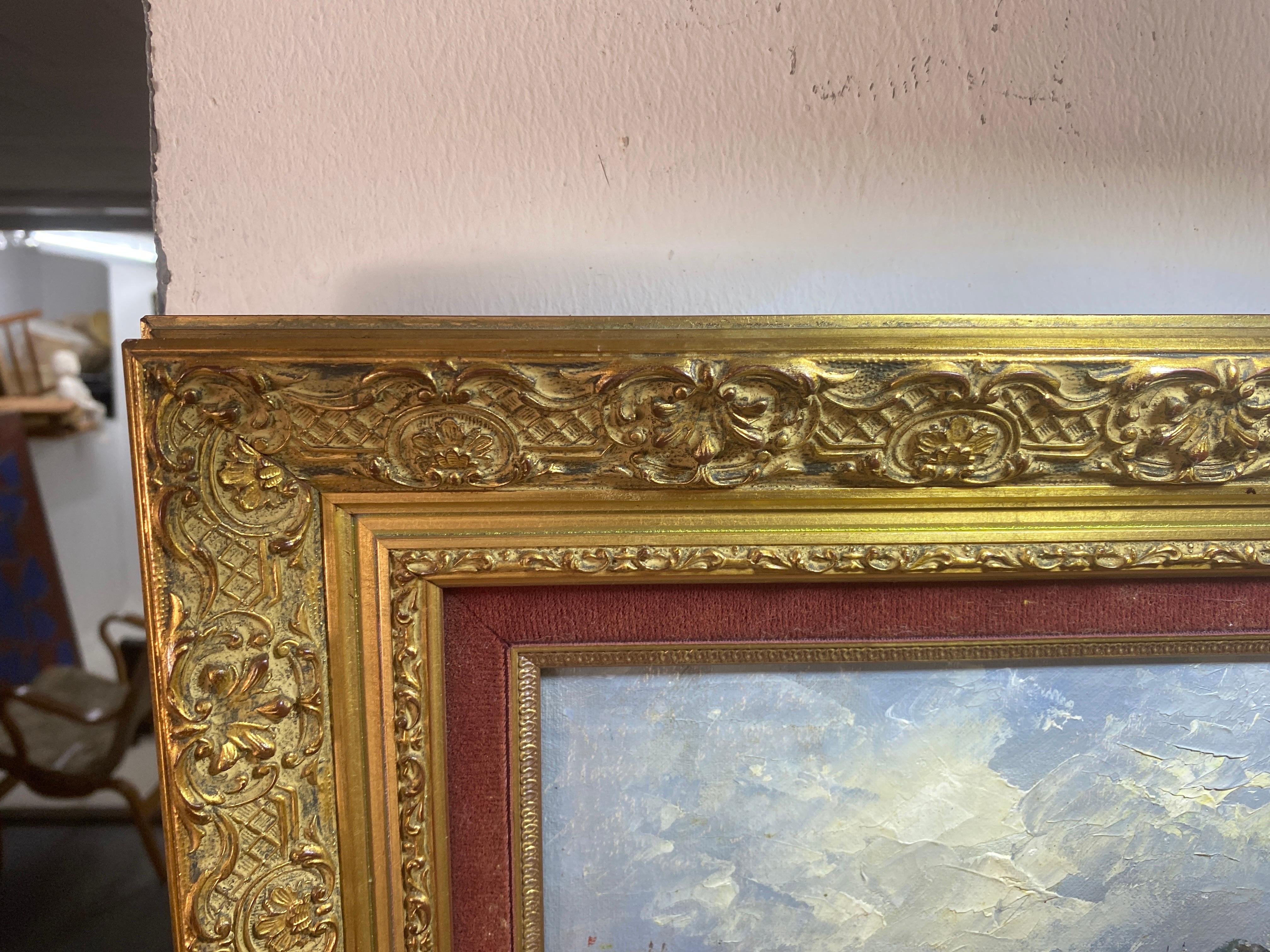 Original Oil Painting Representing Montmartre Signed Fance Early 20th Century 2