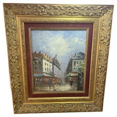 Peinture à l'huile originale représentant Montmartre signée Fance, début du 20e siècle