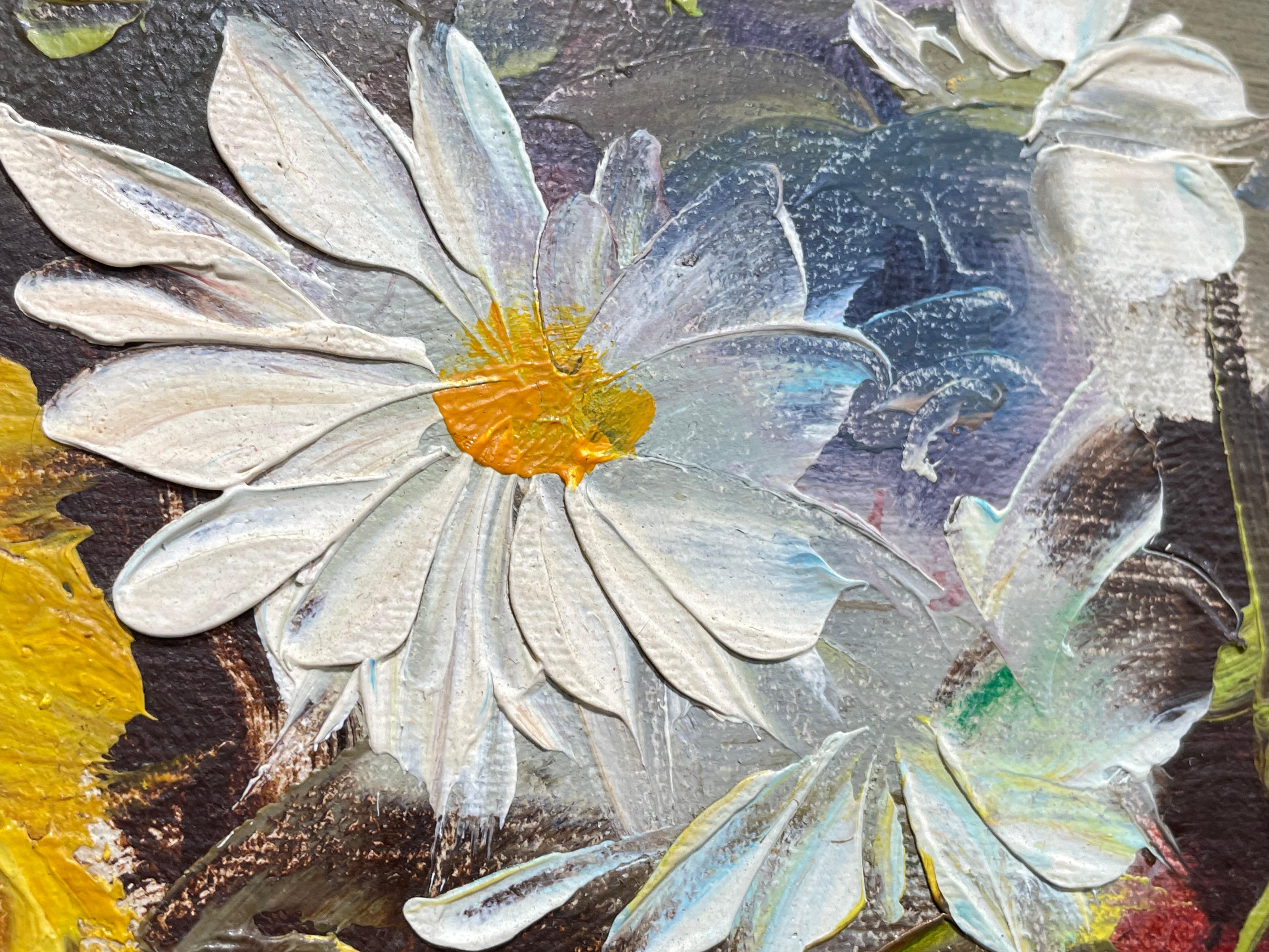 Peinture à l'huile originale Nature morte fleurie, c.I.C. en vente 3