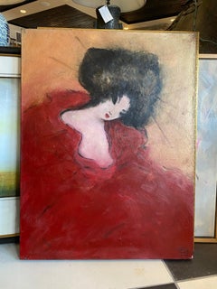 Original Oil Painting Study of "Geisha in Saffron Robe" by Tony Walholm
