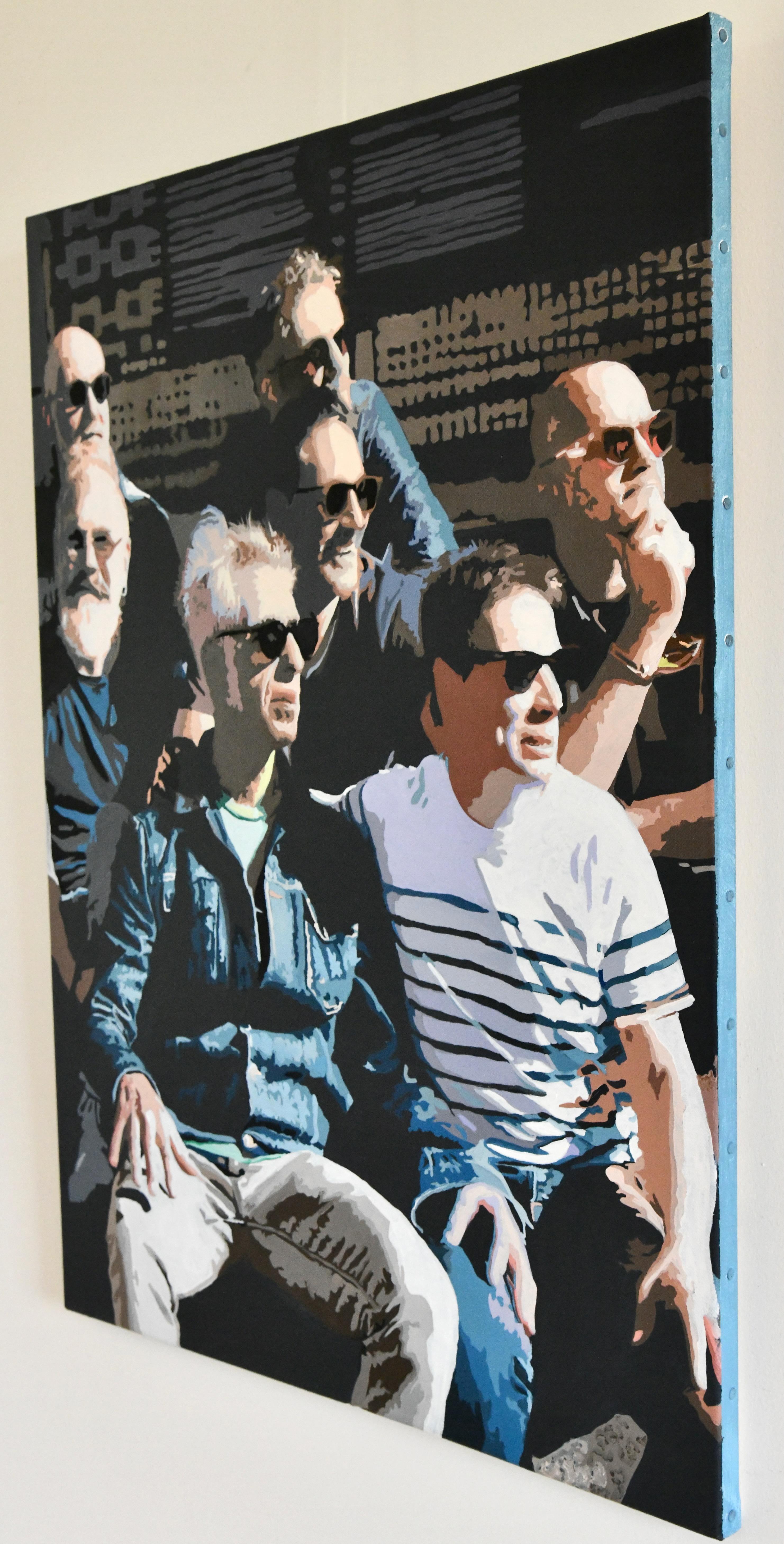 Óleo original de los chicos LES GARCONS por Carole Grandgirard. Francia 2024. Francés en venta
