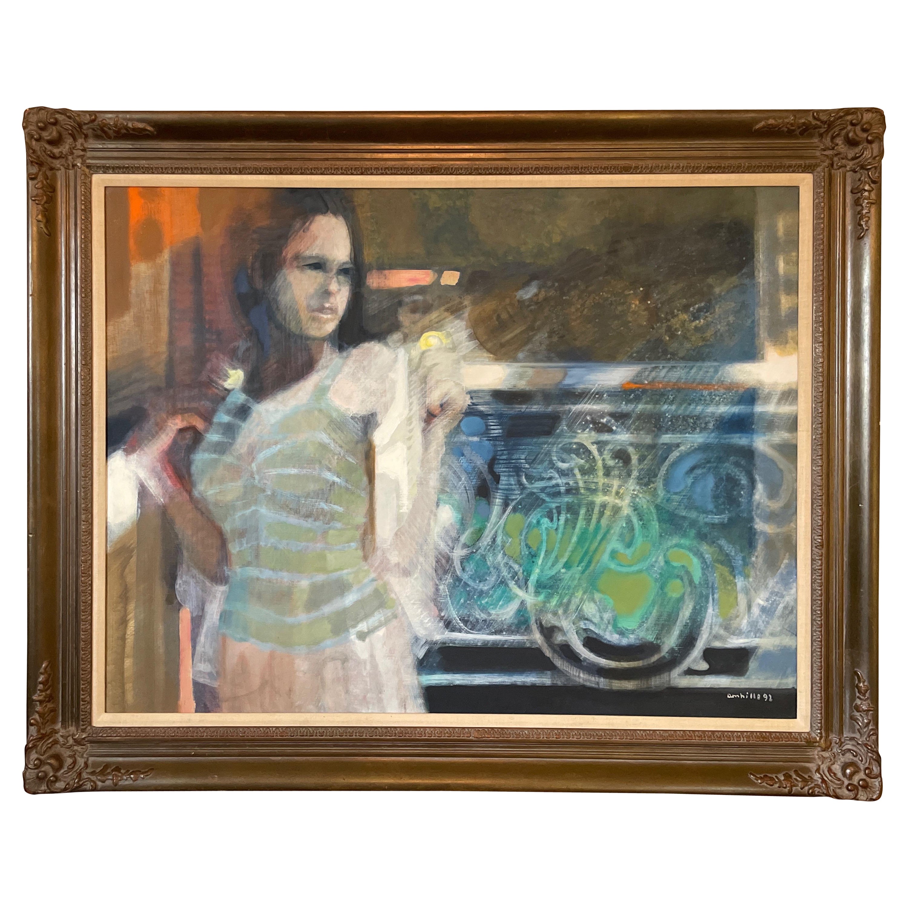 Original Oil Painting Titled " Le Reveil " by Paul Gaston Ambille