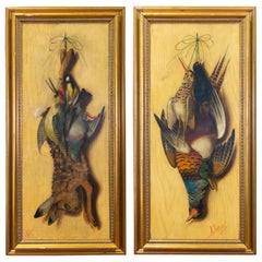 Original Oil Paintings of Hanging Game by Michelangelo Meucci
