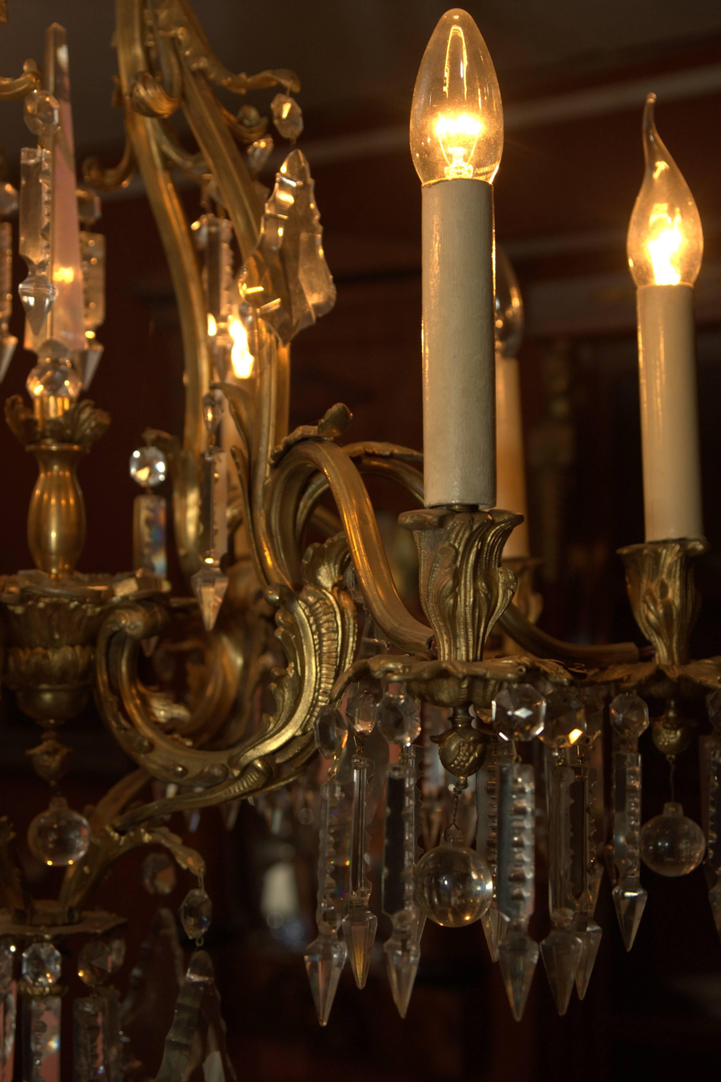 XIXe siècle Lustre original de style Barock ancien, vers 1890 en vente