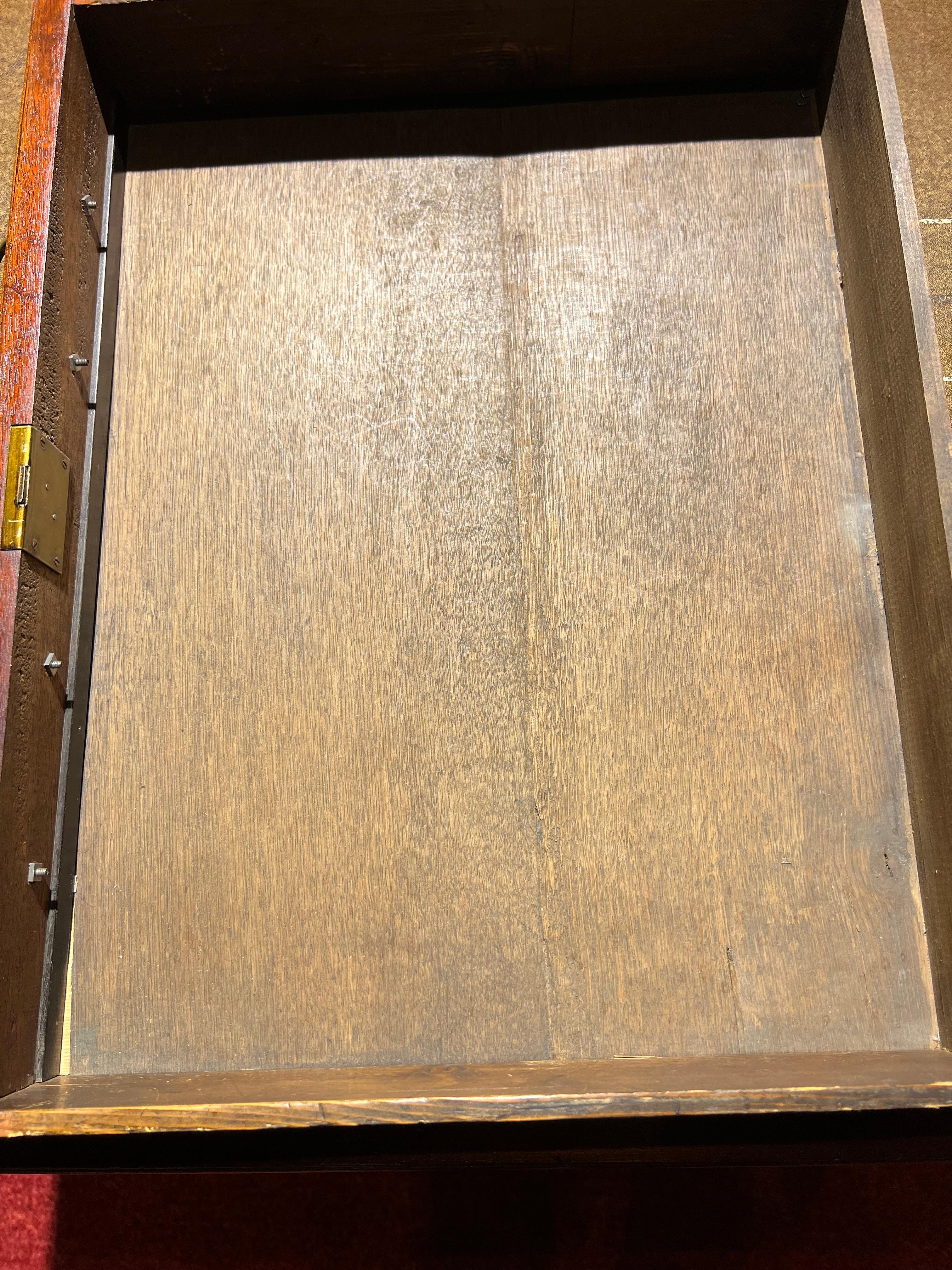 Original Old English Mahogany Desk / Writing Table For Sale 7