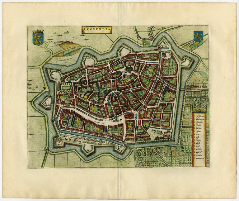 Original Old Map Of Leeuwarden European Cultural Capital 2018 Holland original-old-map-of-leeuwarden-european-cultural-capital-2018-holland