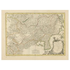 Original Old Map of Present-Day Mongolia, Northeast China and Korea