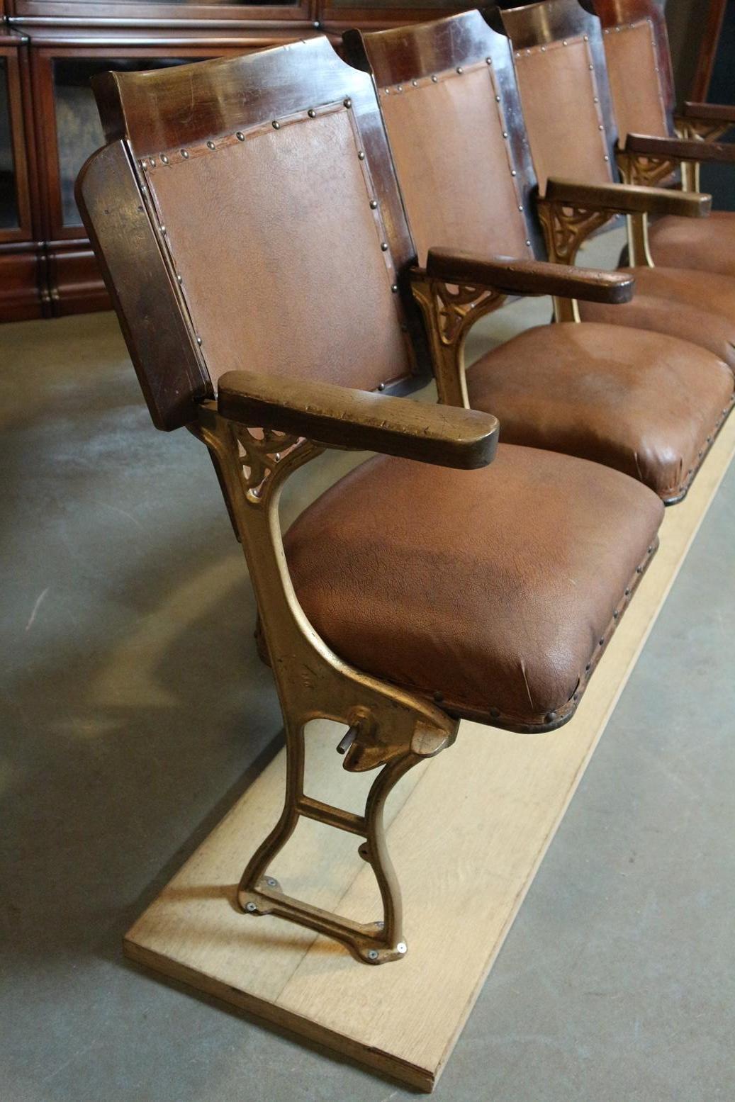 Theater seats Original set of 4 theater seats from the 1920s in good and original condition. Can be taken apart.