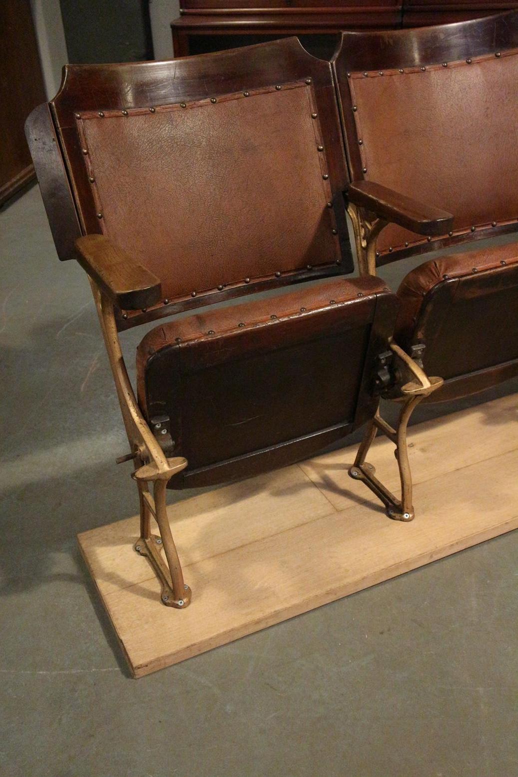 Original Old Theater Seats In Good Condition In Eindhoven, NL