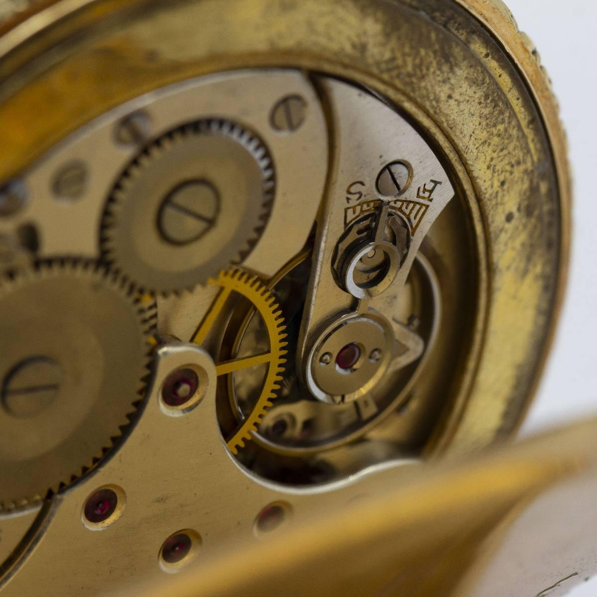 Original OMEGA Pocket Watch in Yellow Gold For Sale 7