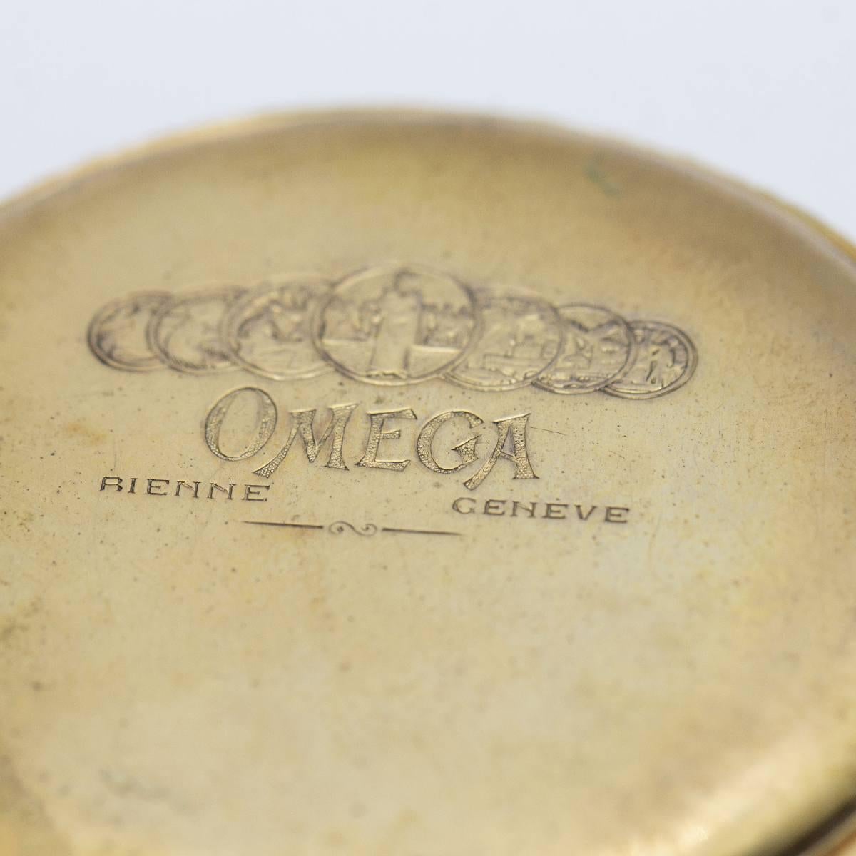 Original OMEGA Pocket Watch in Yellow Gold For Sale 5