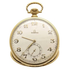 Original OMEGA Taschenuhr in Gelbgold