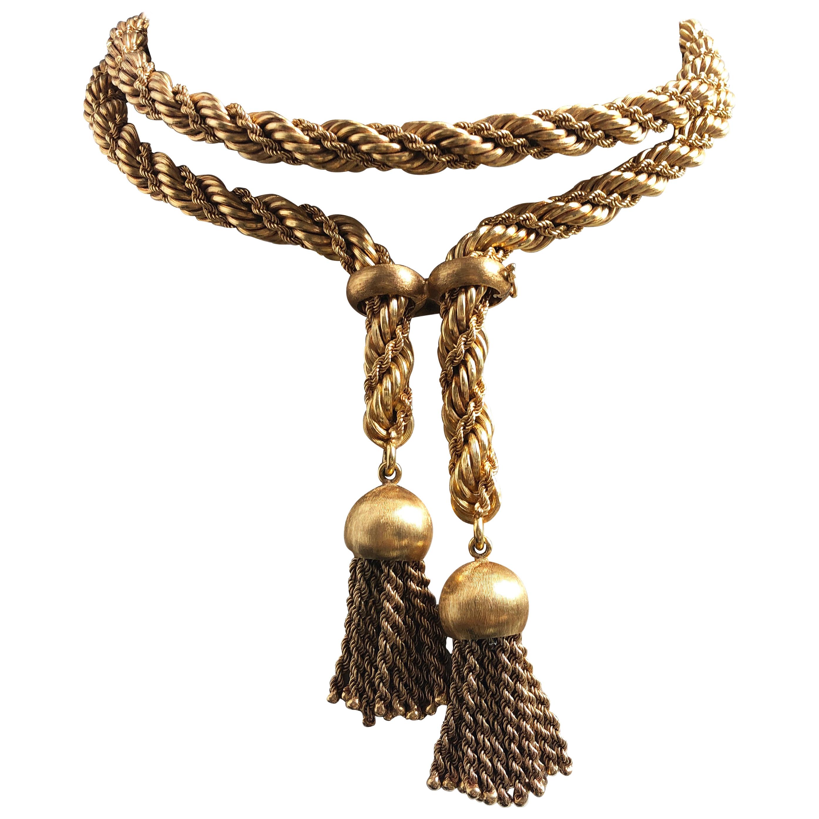 Original One-of-a-Kind Bulgari 18 Karat Solid Yellow Gold Adjustable Necklace