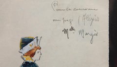 Original Opera and Theatre Costume Watercolor Design by Charles Betout, Paris
